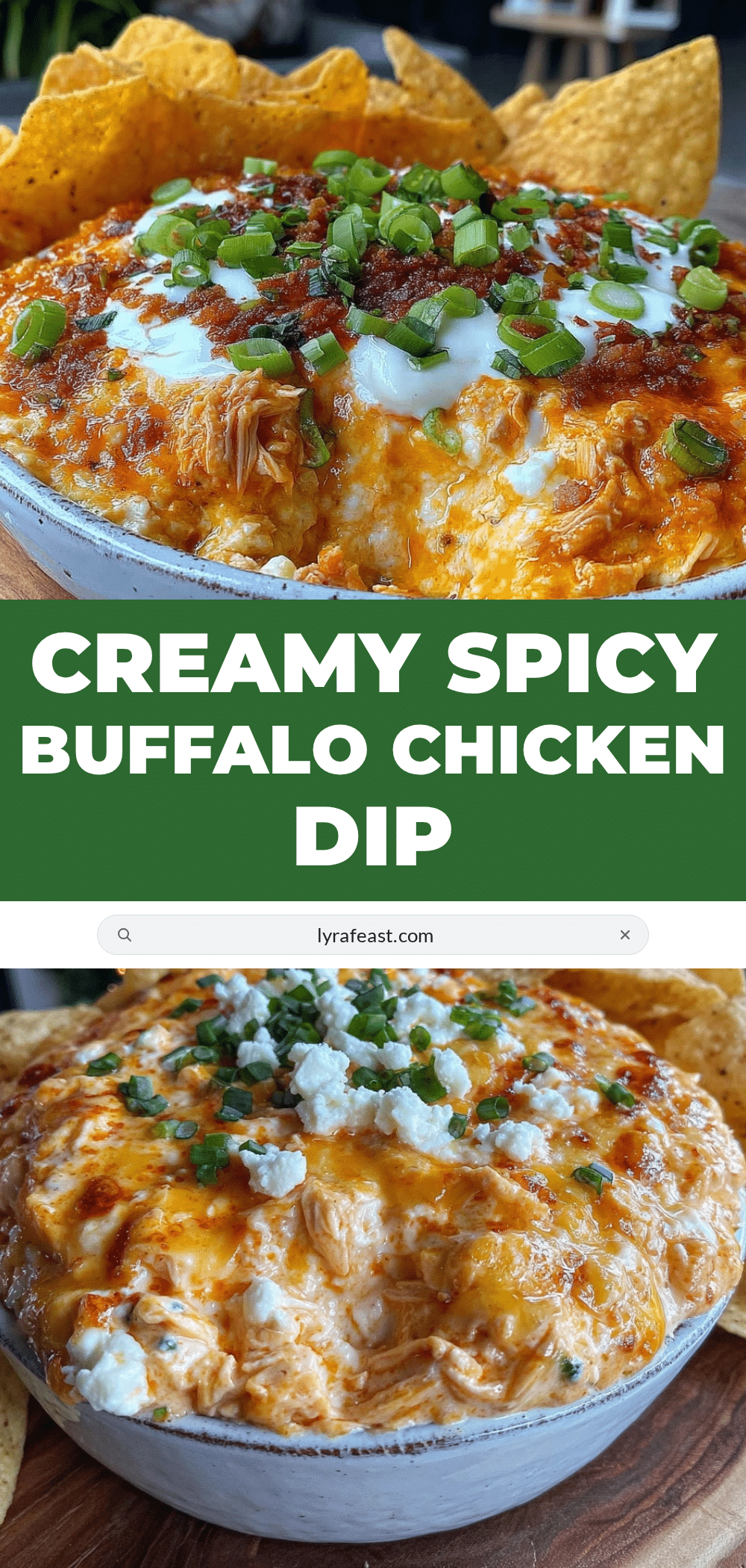 creamy buffalo chicken dip recipe