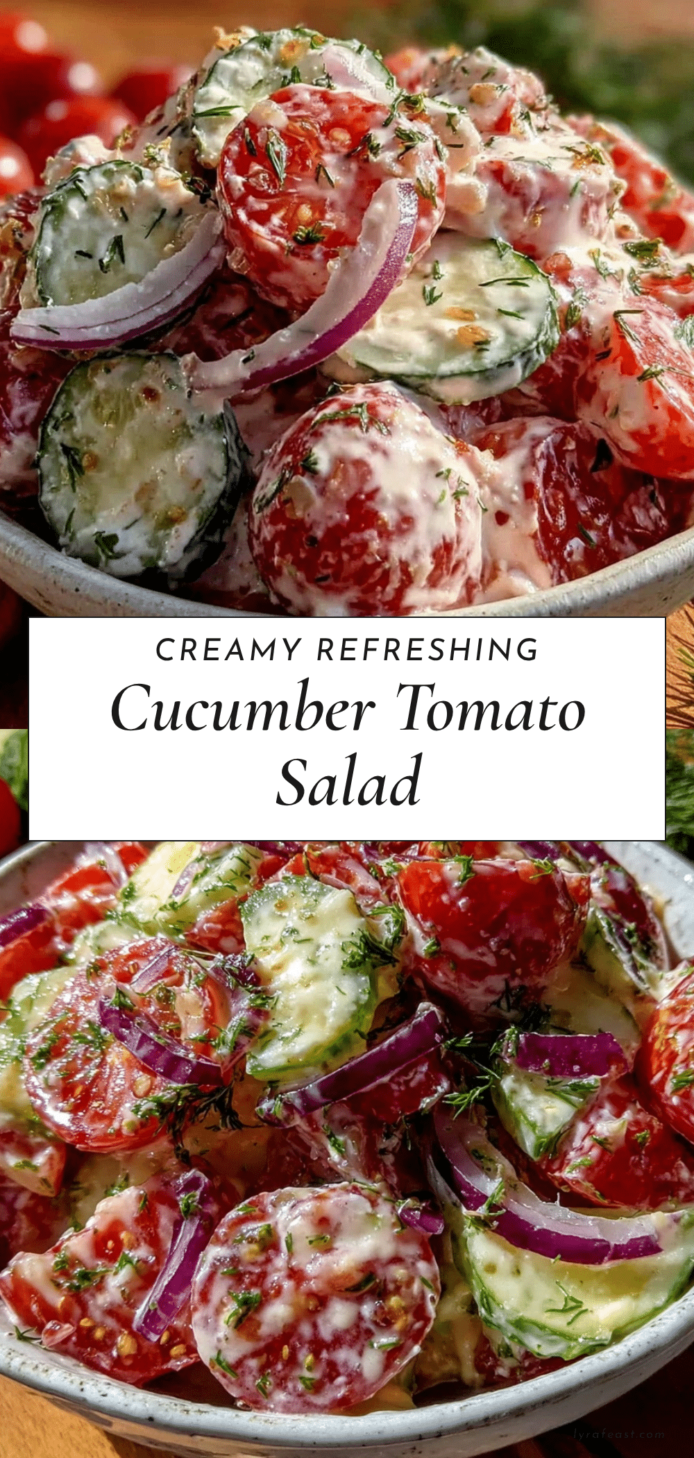 creamy cucumber tomato salad recipe
