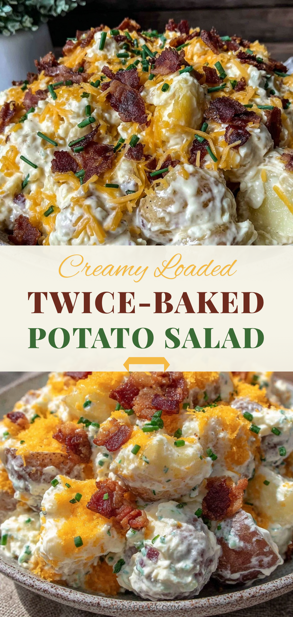 creamy loaded twice-baked potato salad with ranch recipe