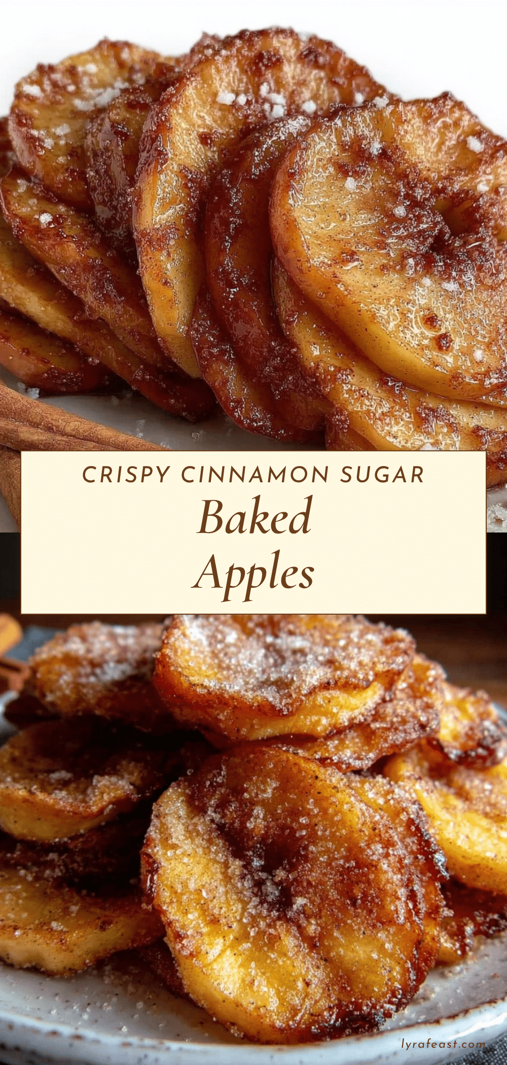 crispy cinnamon sugar baked apple slices recipe