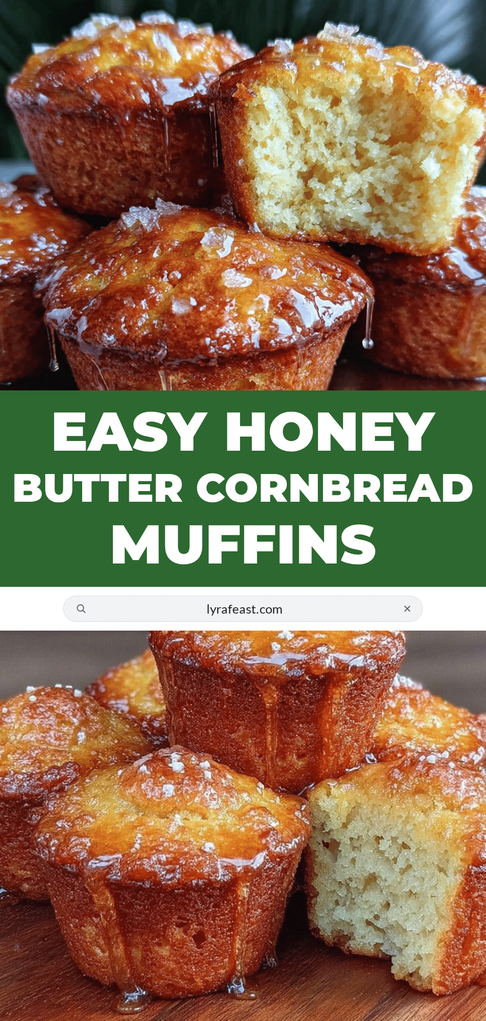 Easy Honey Butter Cornbread Muffins recipe