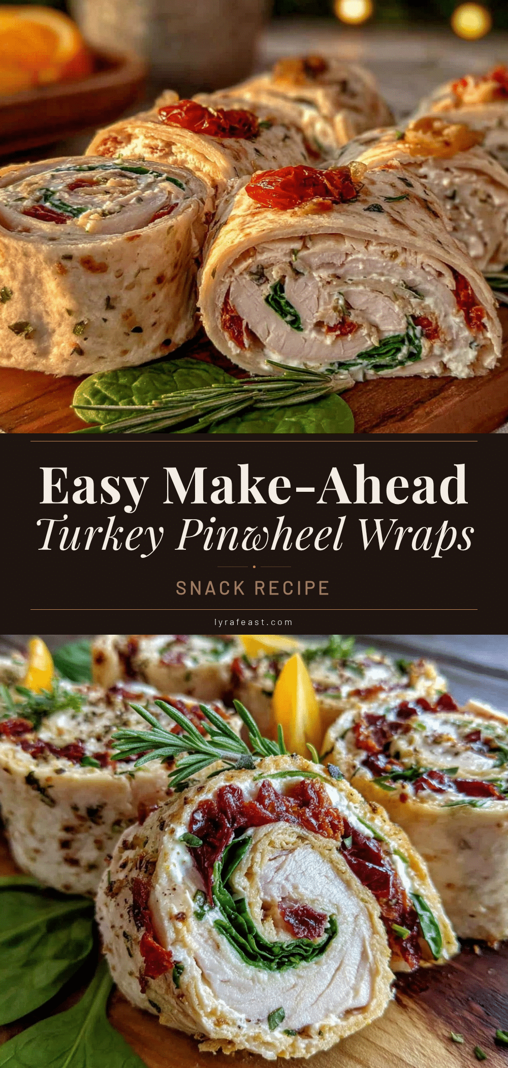 easy make-ahead turkey pinwheel wraps recipe