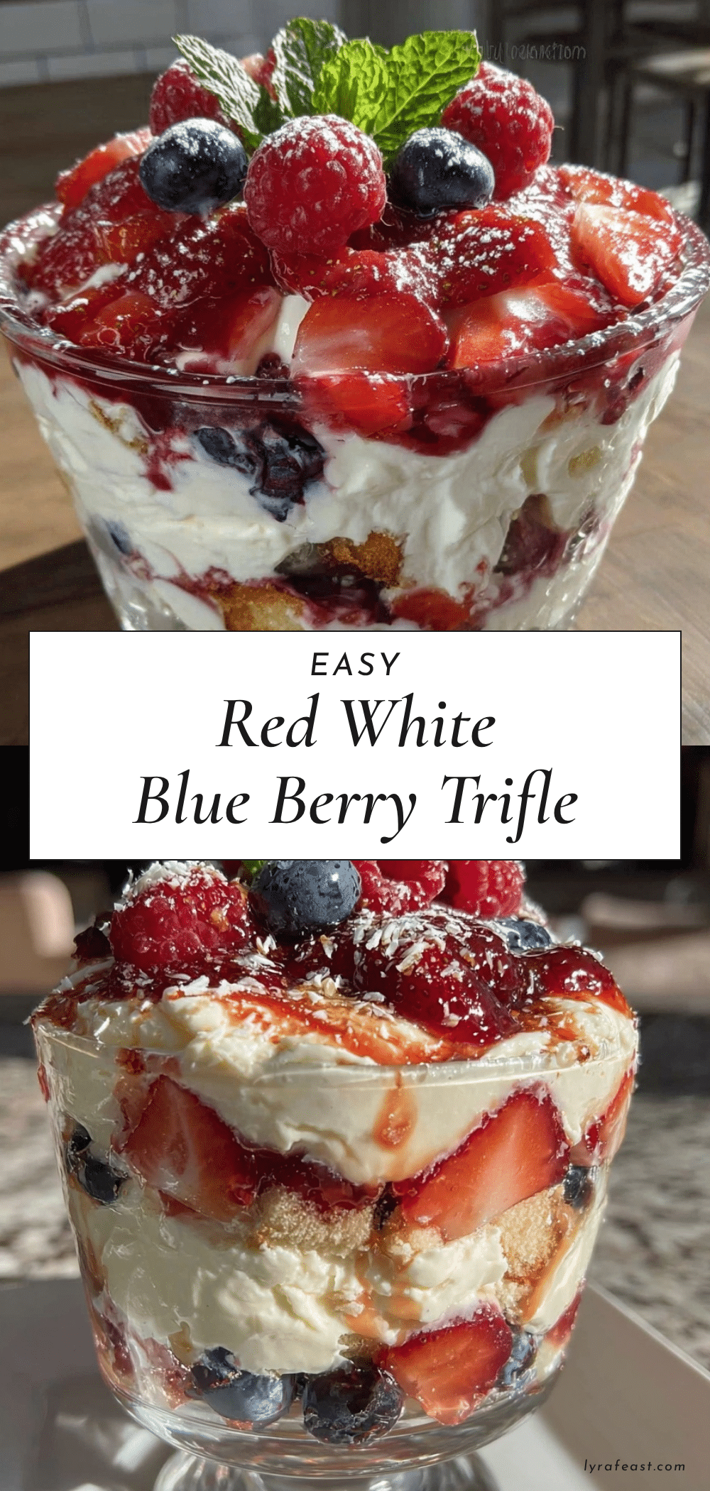 easy red white and blue berry trifle recipe