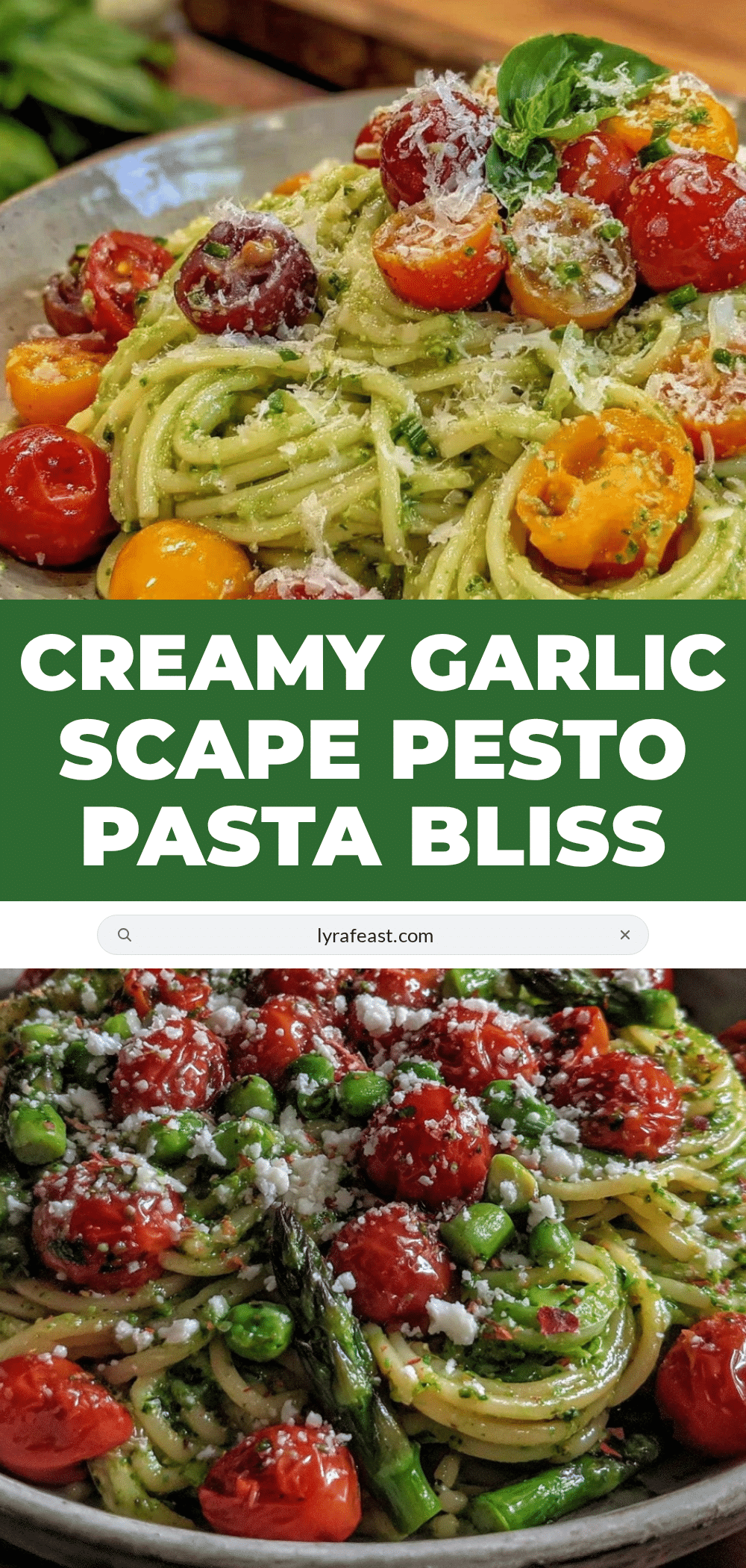 fresh garlic scape pesto pasta recipe