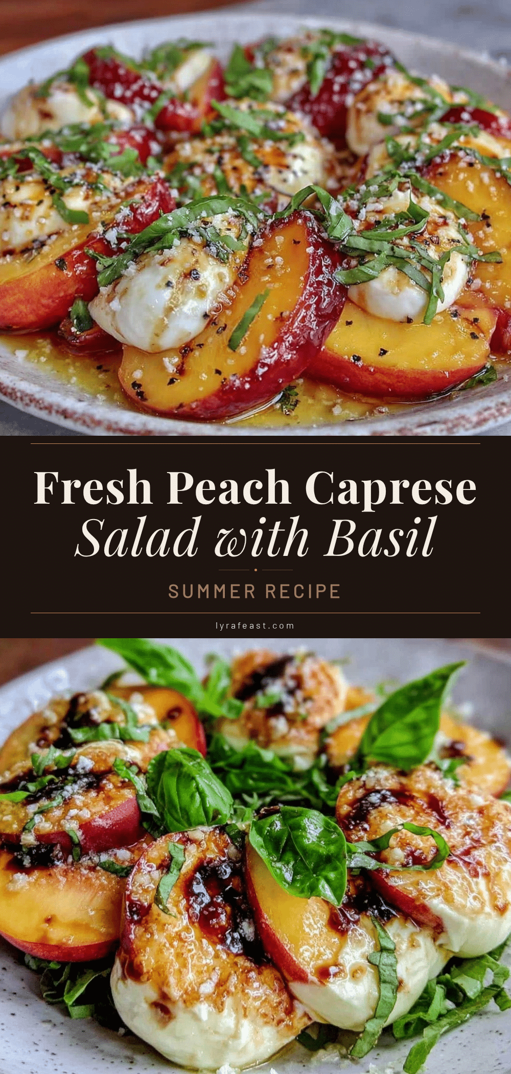 Fresh Peach Caprese Salad recipe