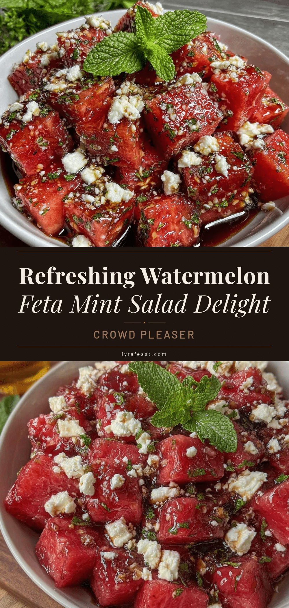 fresh watermelon feta mint salad recipe
