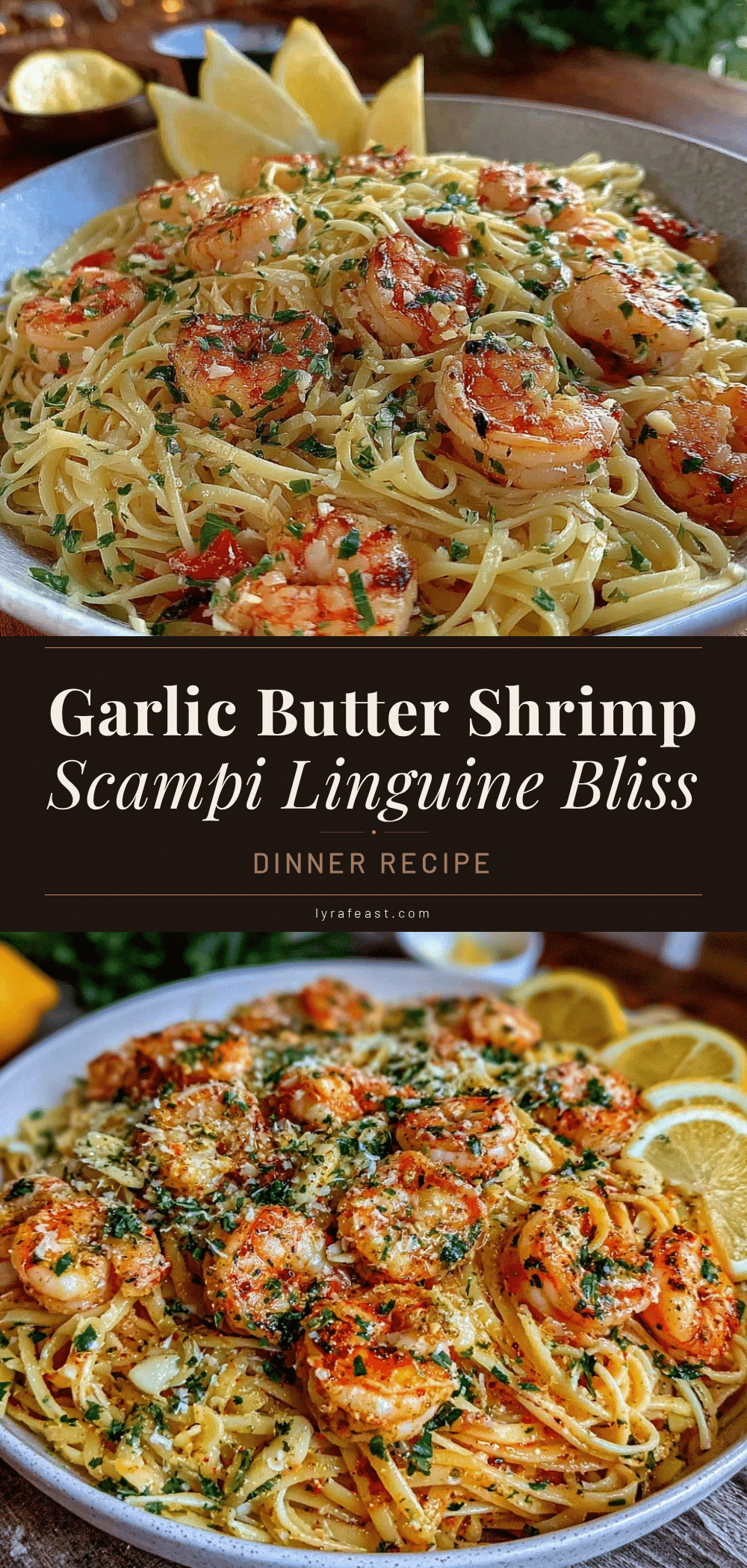 Garlic Butter Shrimp Scampi Linguine recipe