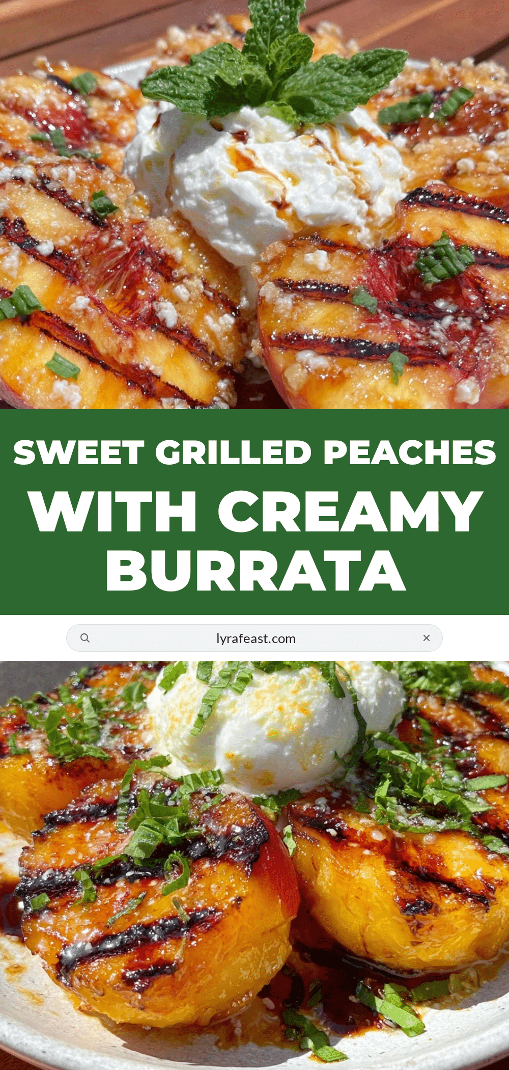 grilled peaches with burrata and honey balsamic recipe
