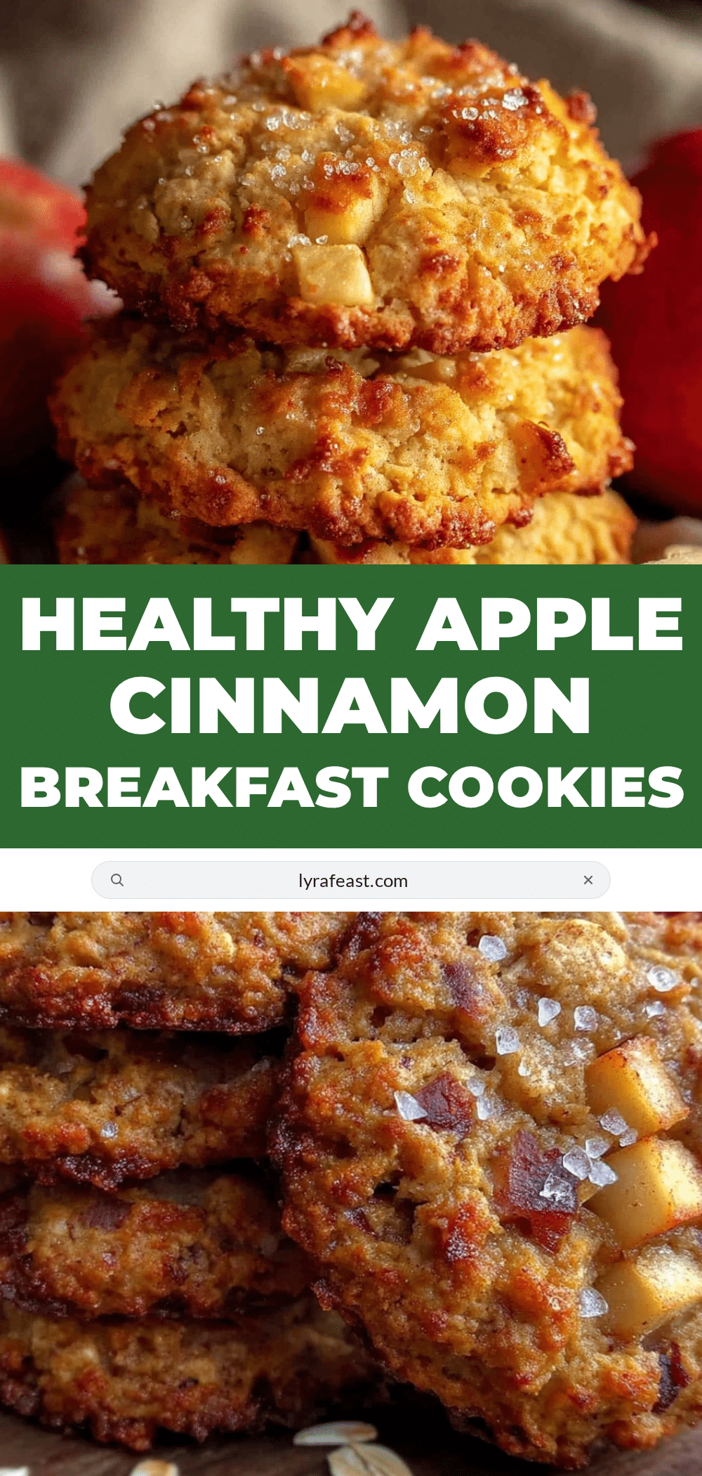 healthy apple cinnamon breakfast cookies recipe