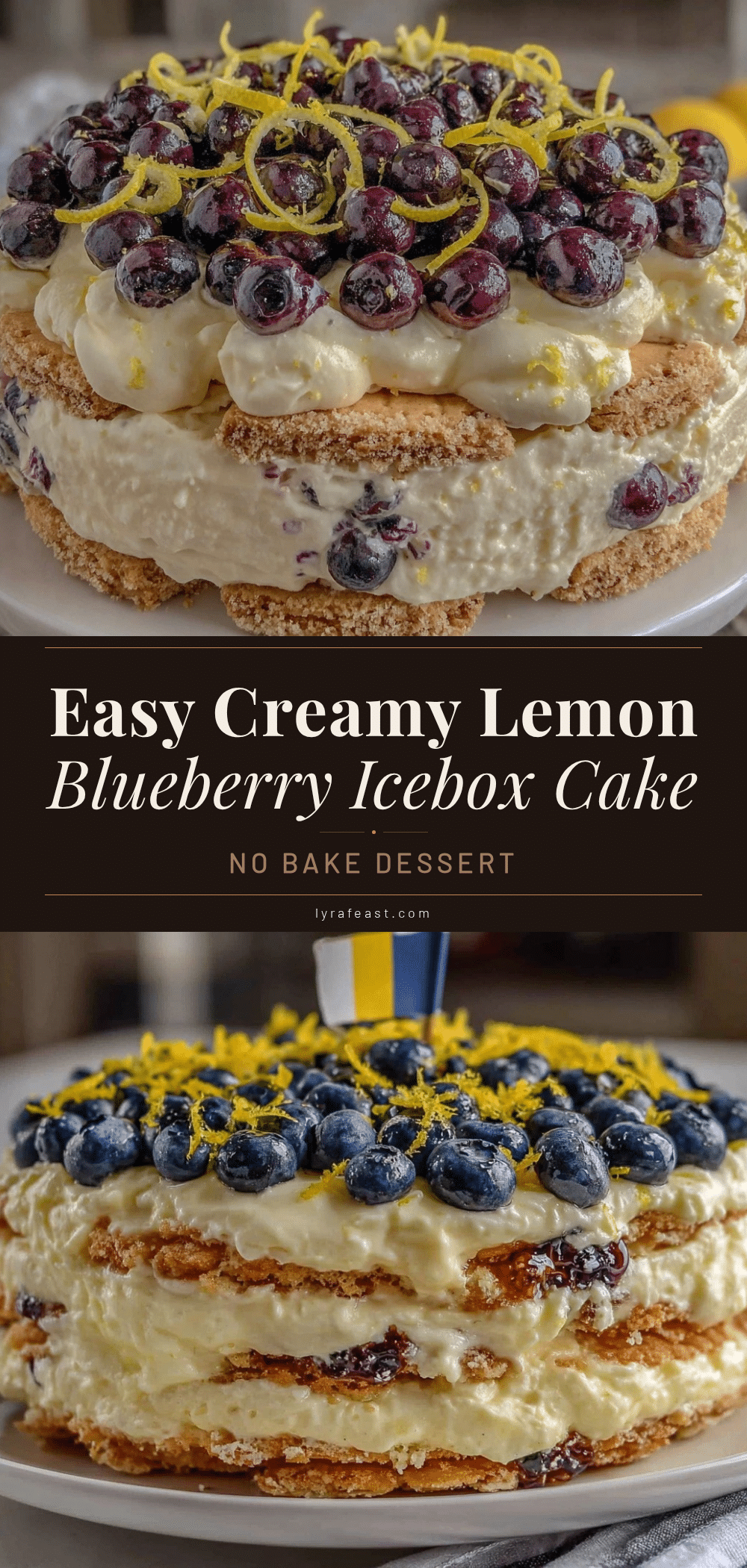 lemon blueberry icebox cake recipe