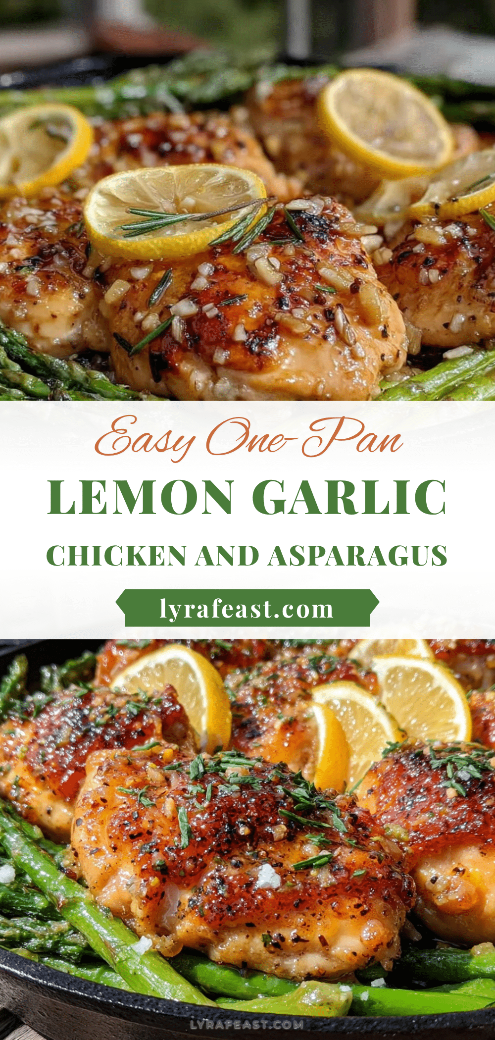 one-pan lemon garlic chicken and asparagus recipe
