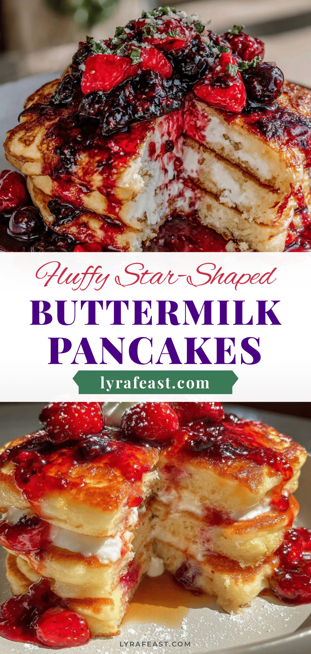 star-shaped buttermilk pancakes recipe