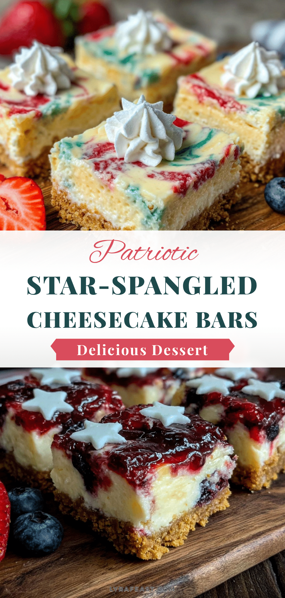 star-spangled cheesecake bars recipe