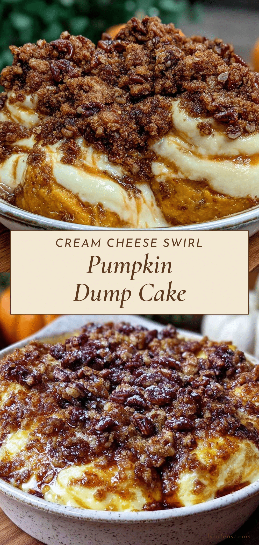 cream cheese swirl pumpkin dump cake recipe