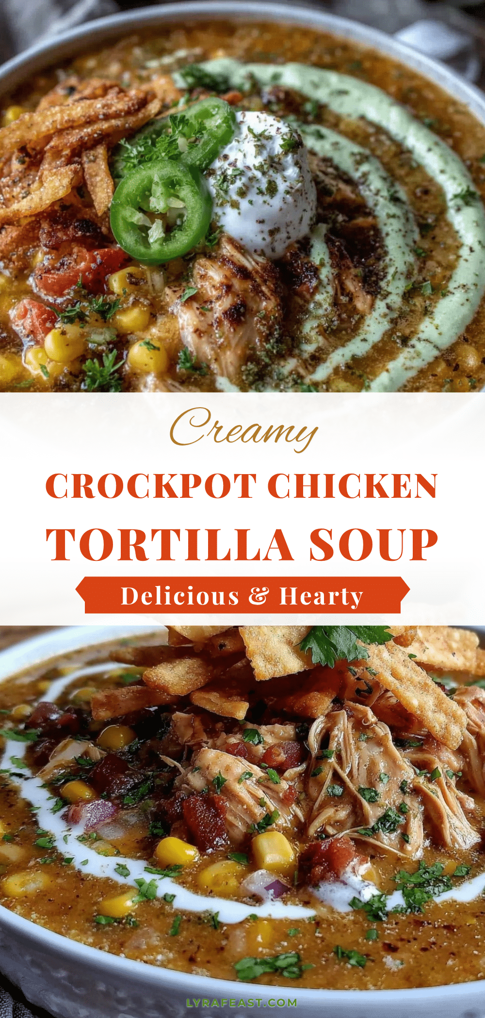 creamy crockpot chicken tortilla soup recipe