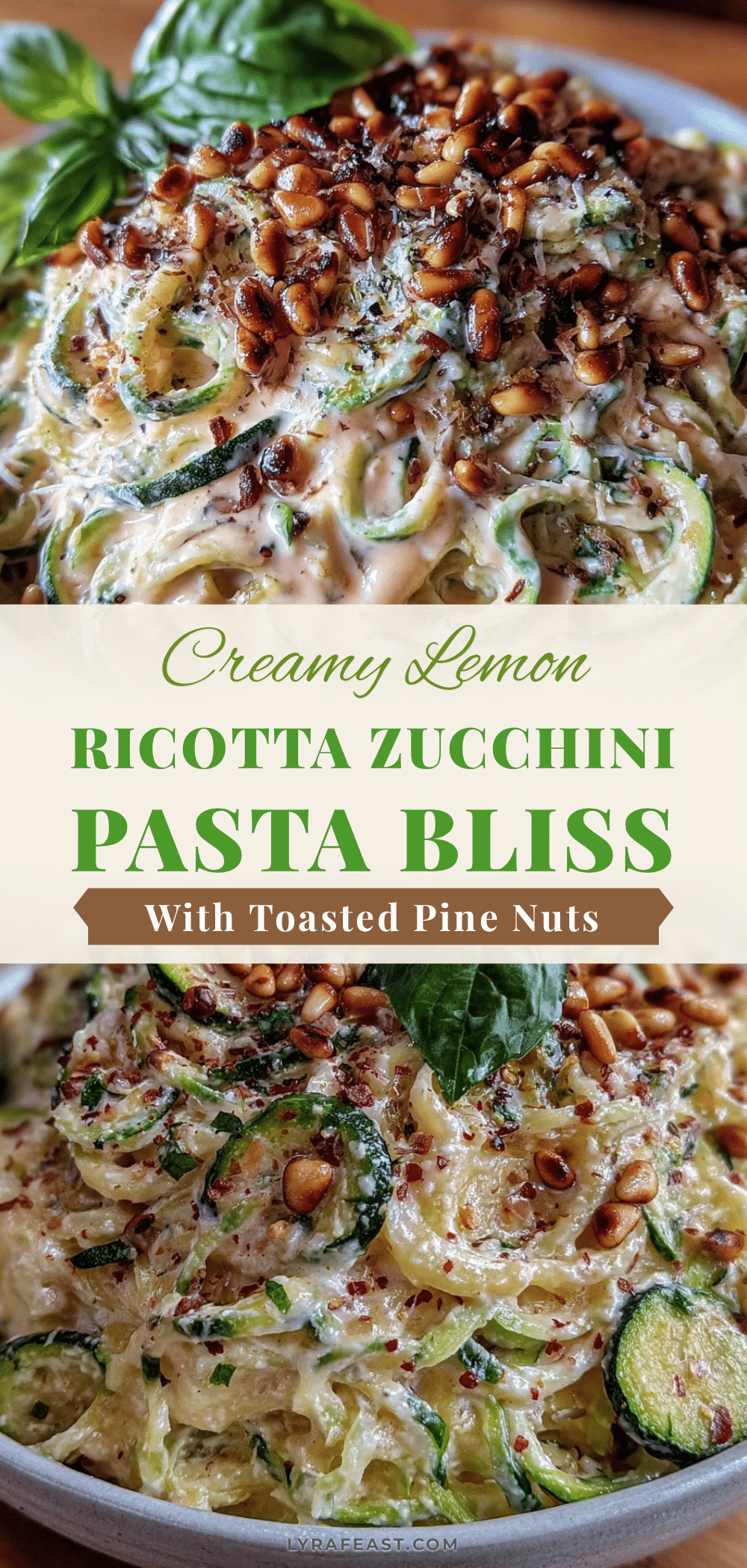 creamy lemon ricotta zucchini pasta recipe