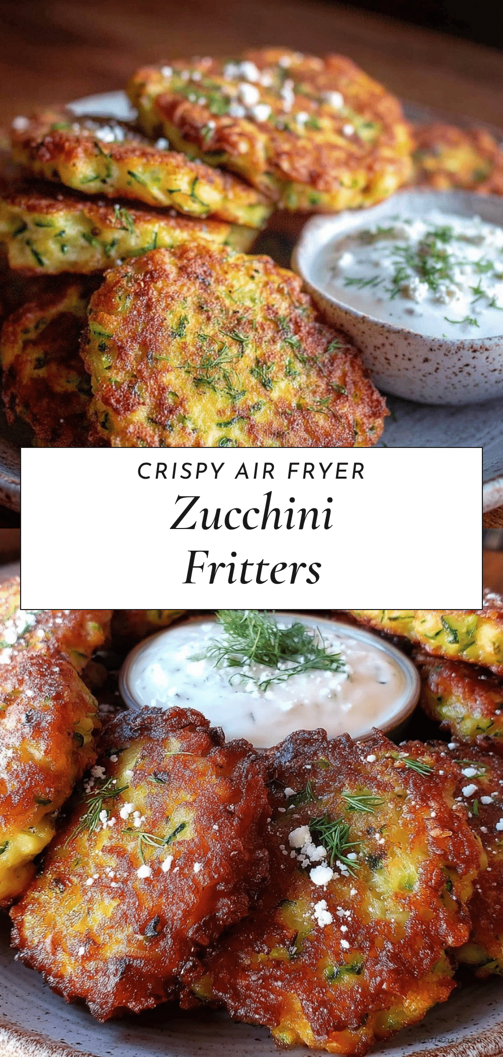 crispy air fryer zucchini fritters recipe