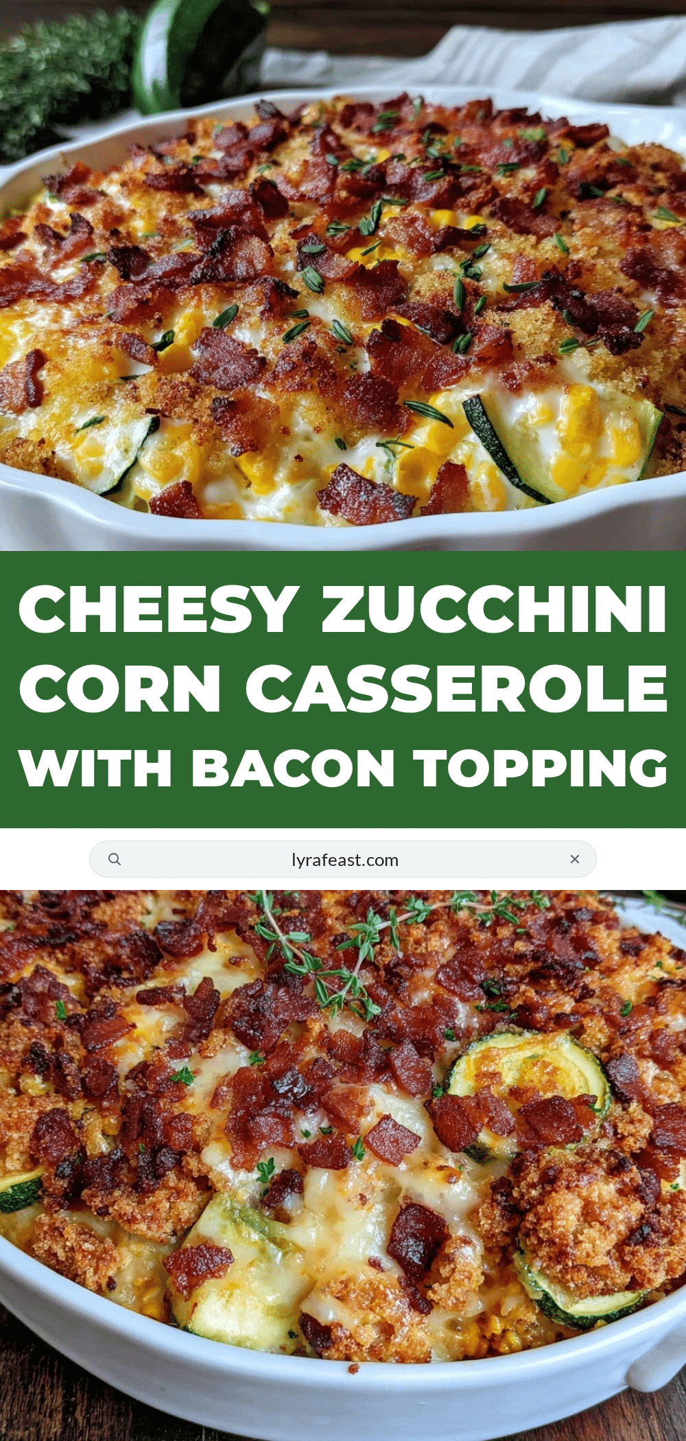 crispy cheesy zucchini and sweet corn casserole recipe