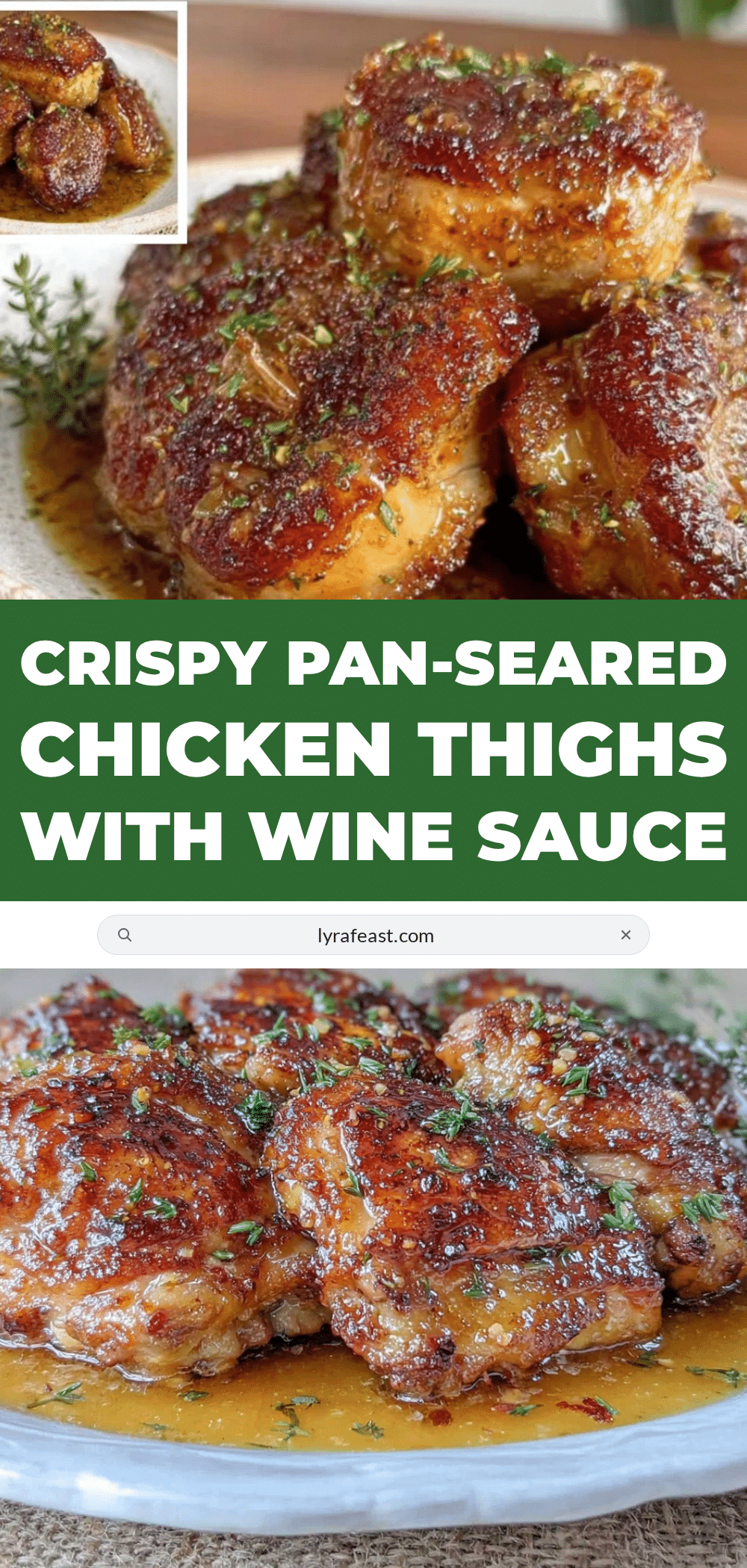 crispy pan-seared chicken thighs recipe