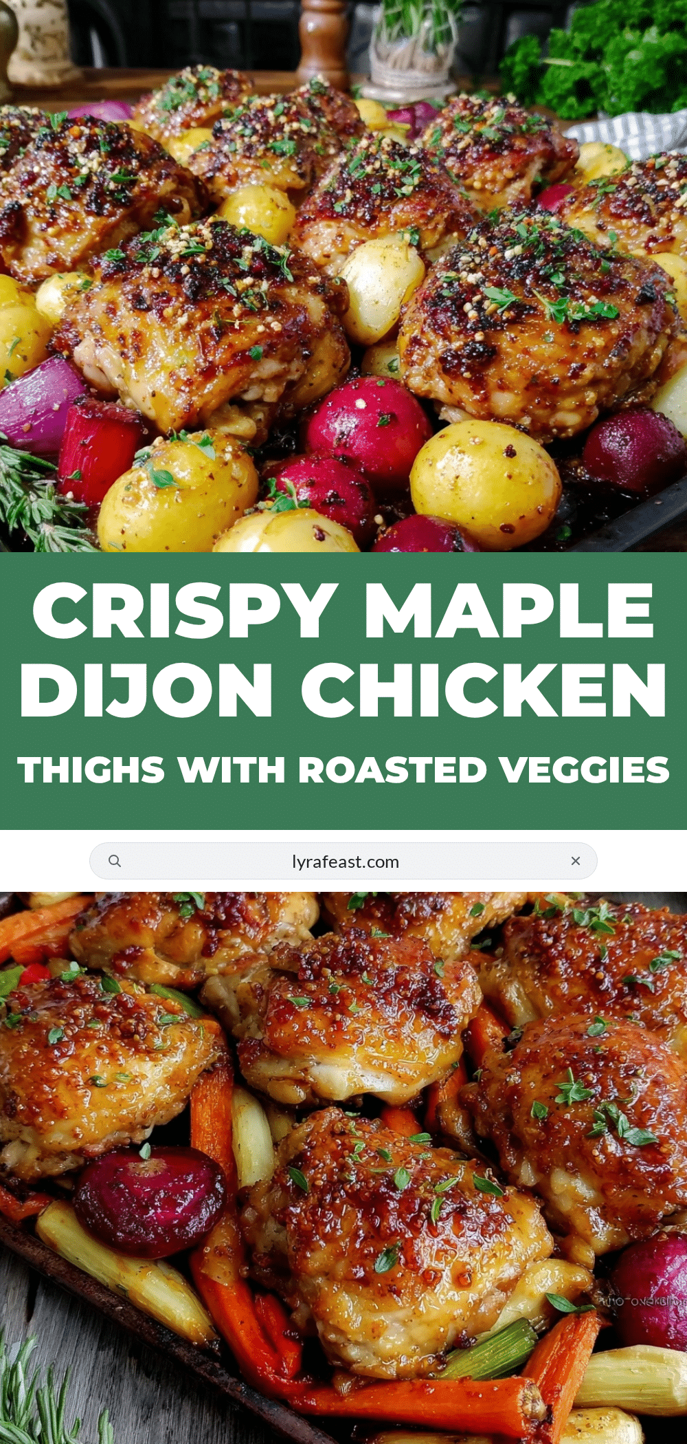 crispy sheet-pan maple Dijon chicken thighs recipe