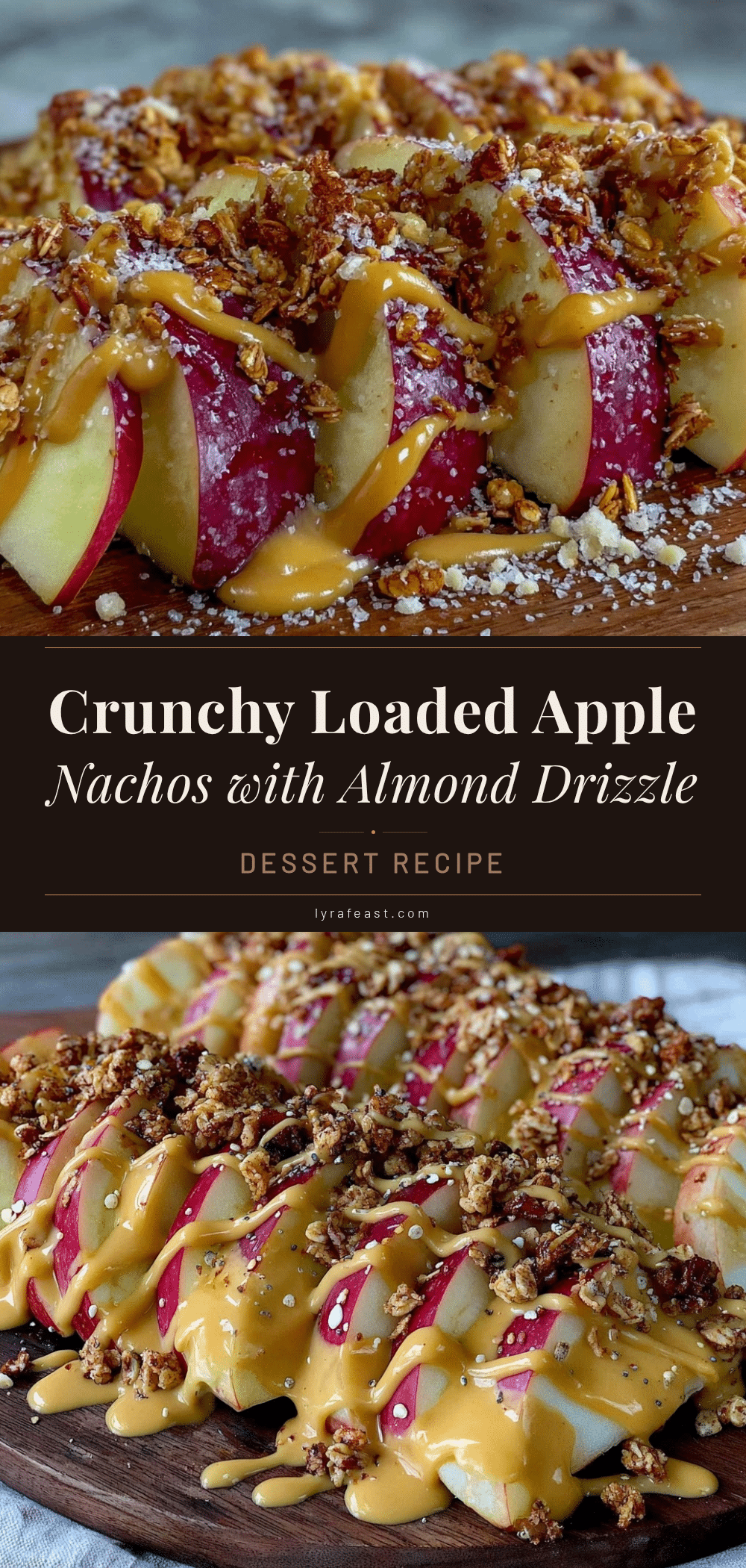 crunchy loaded apple nachos with almond butter drizzle recipe