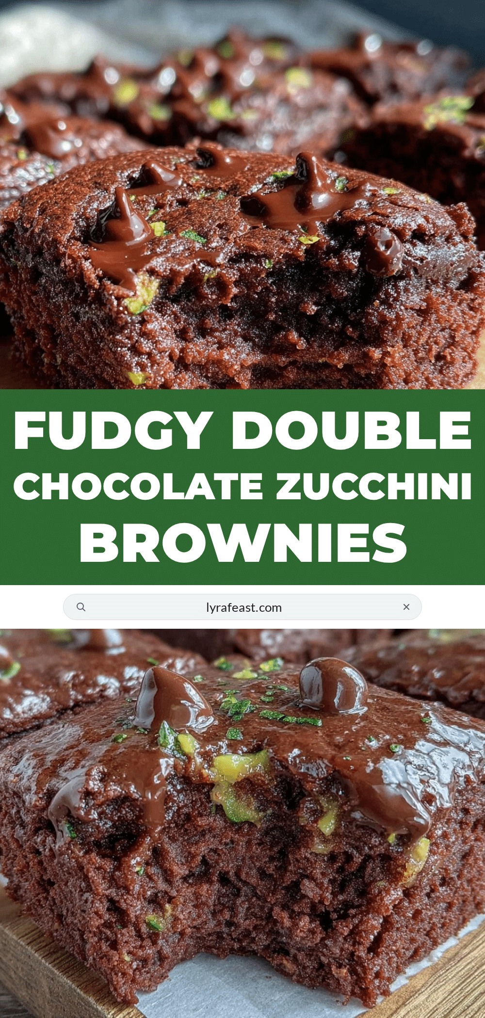 double chocolate chip zucchini brownies recipe