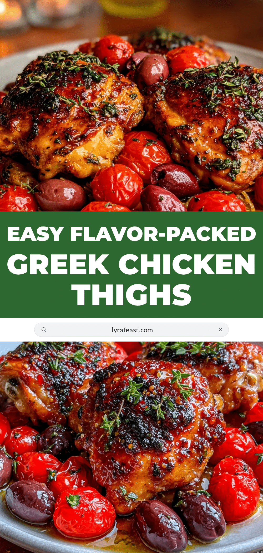 dump-and-bake Greek chicken thighs recipe
