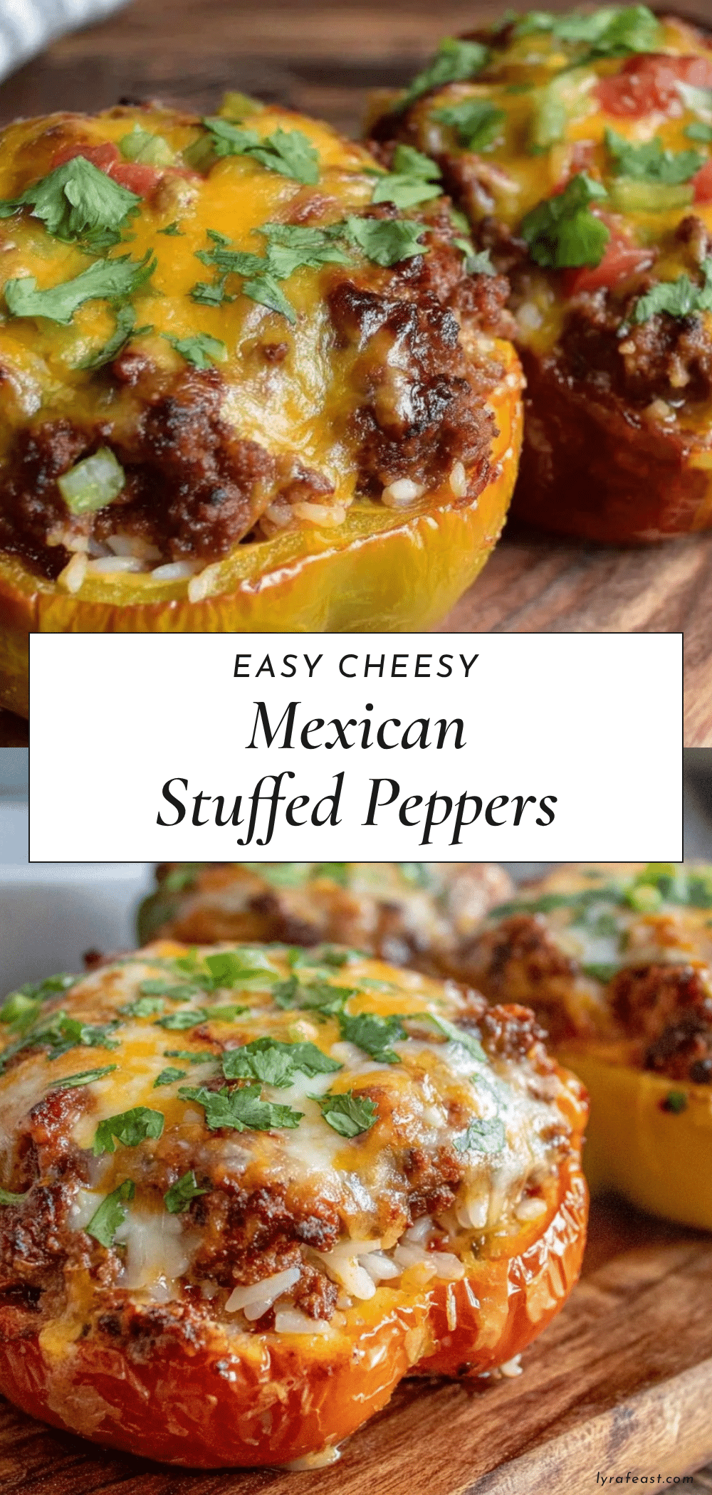 easy cheesy mexican ground beef stuffed bell peppers recipe