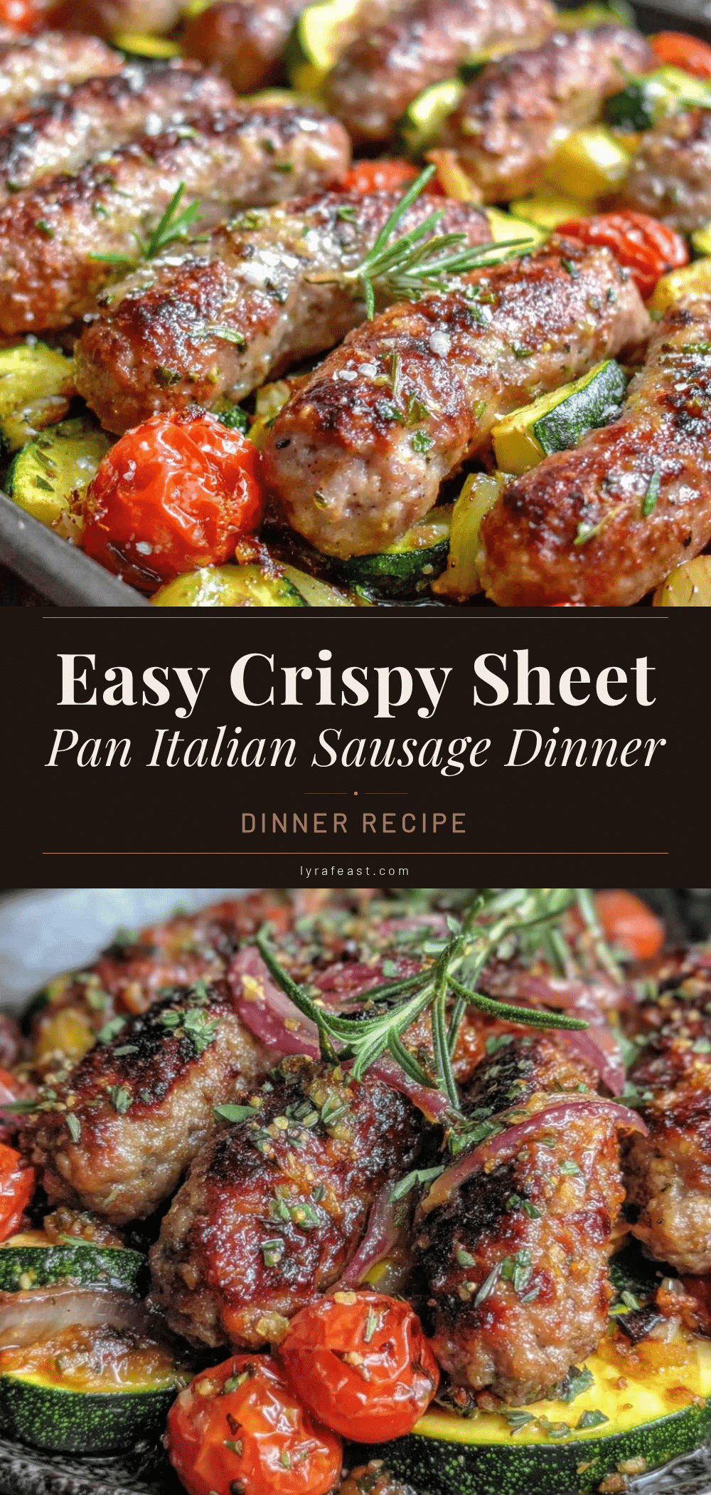 Easy Crispy Sheet Pan Italian Sausage Dinner recipe