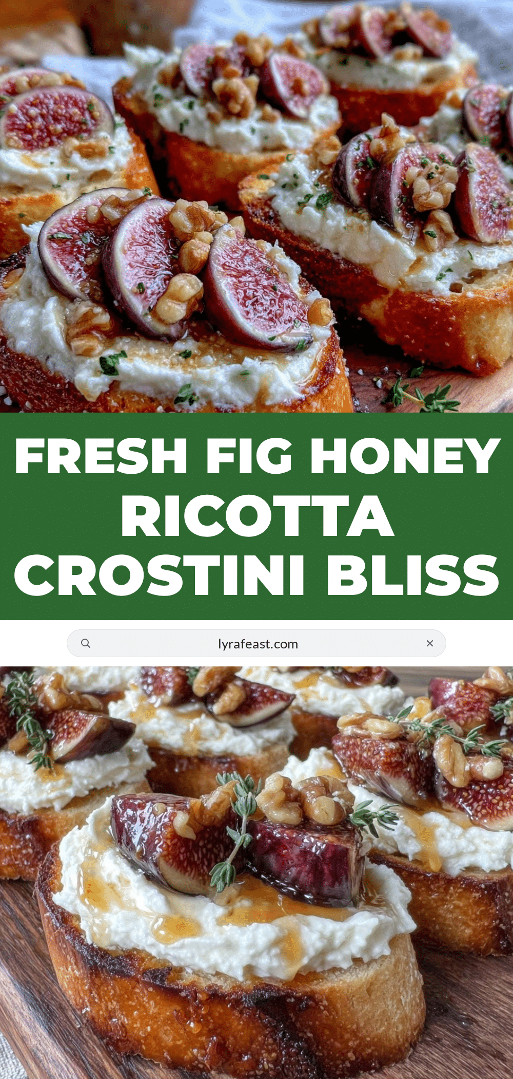 fresh fig and honey whipped ricotta crostini recipe