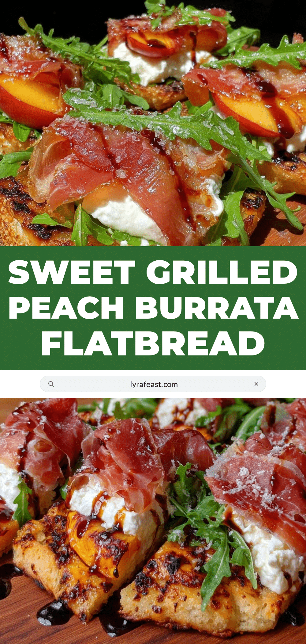 grilled peach burrata flatbread recipe
