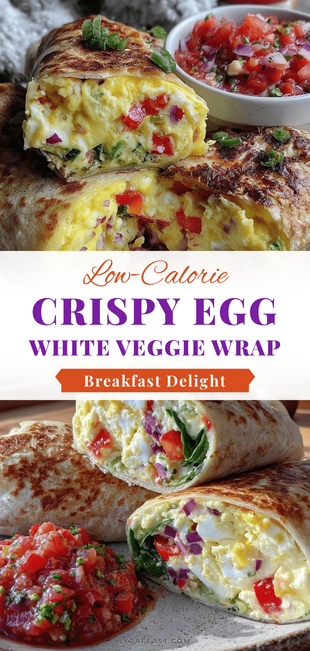 Healthy Calorie-Deficit Egg White Veggie Wrap recipe