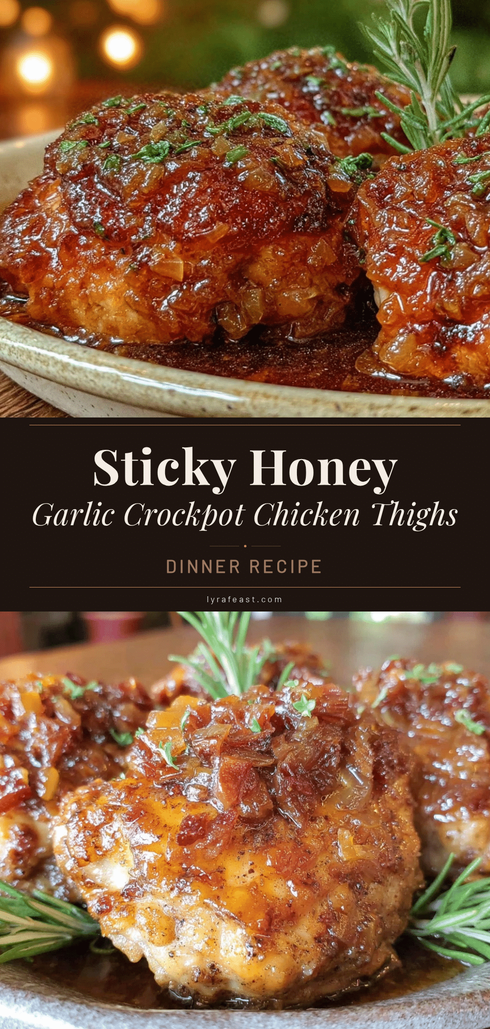 honey garlic crockpot chicken thighs recipe