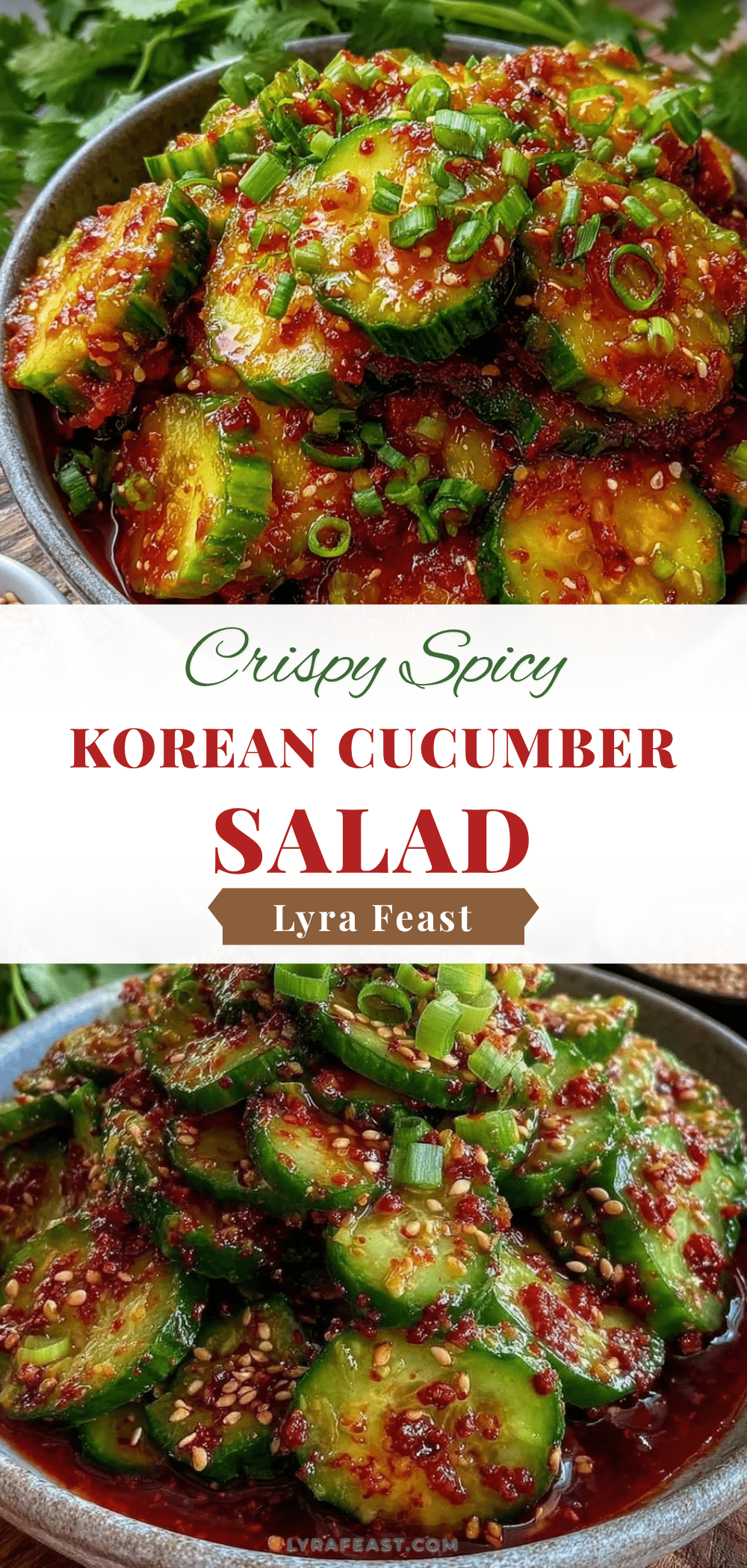 Korean-style spicy cucumber salad recipe