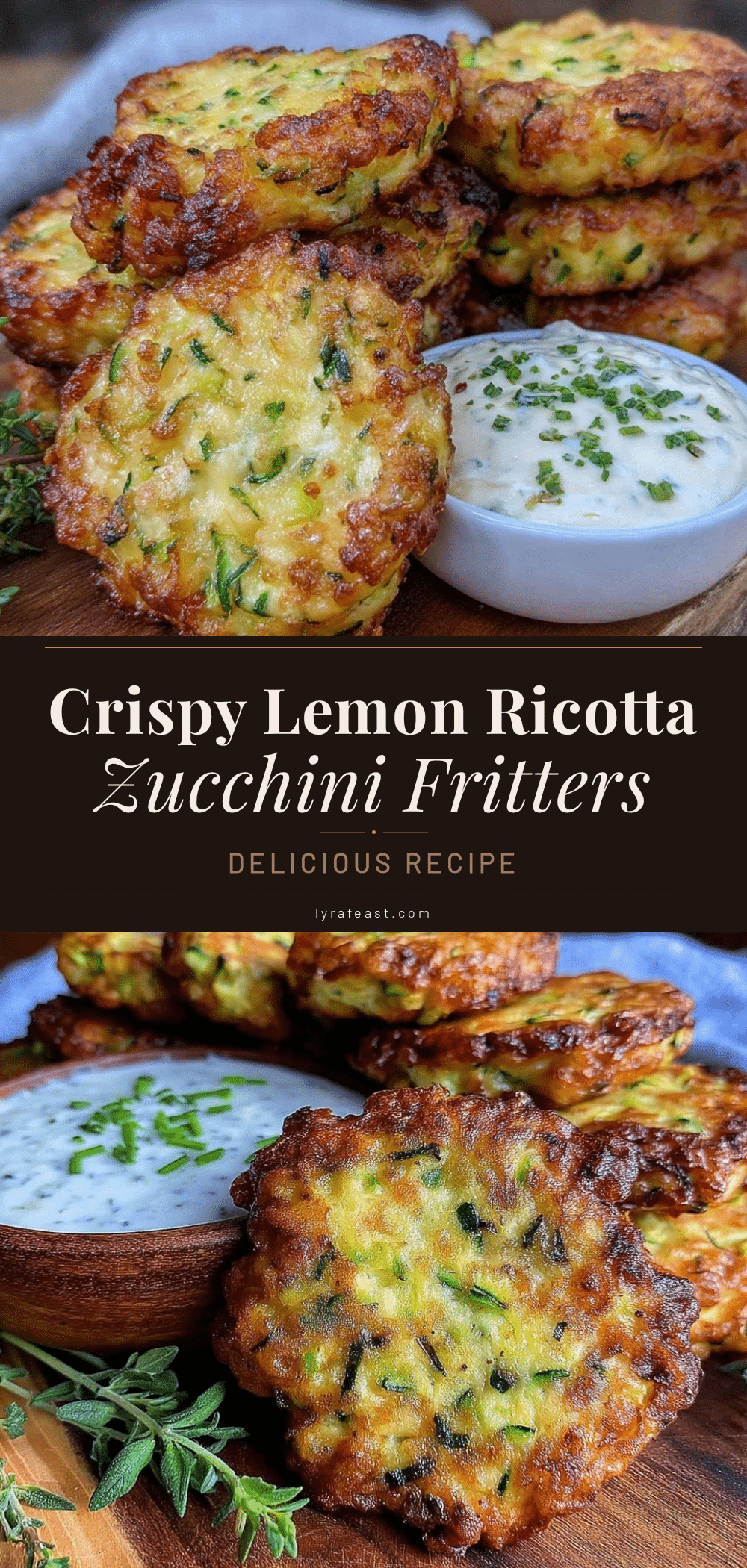 lemon ricotta zucchini fritters recipe