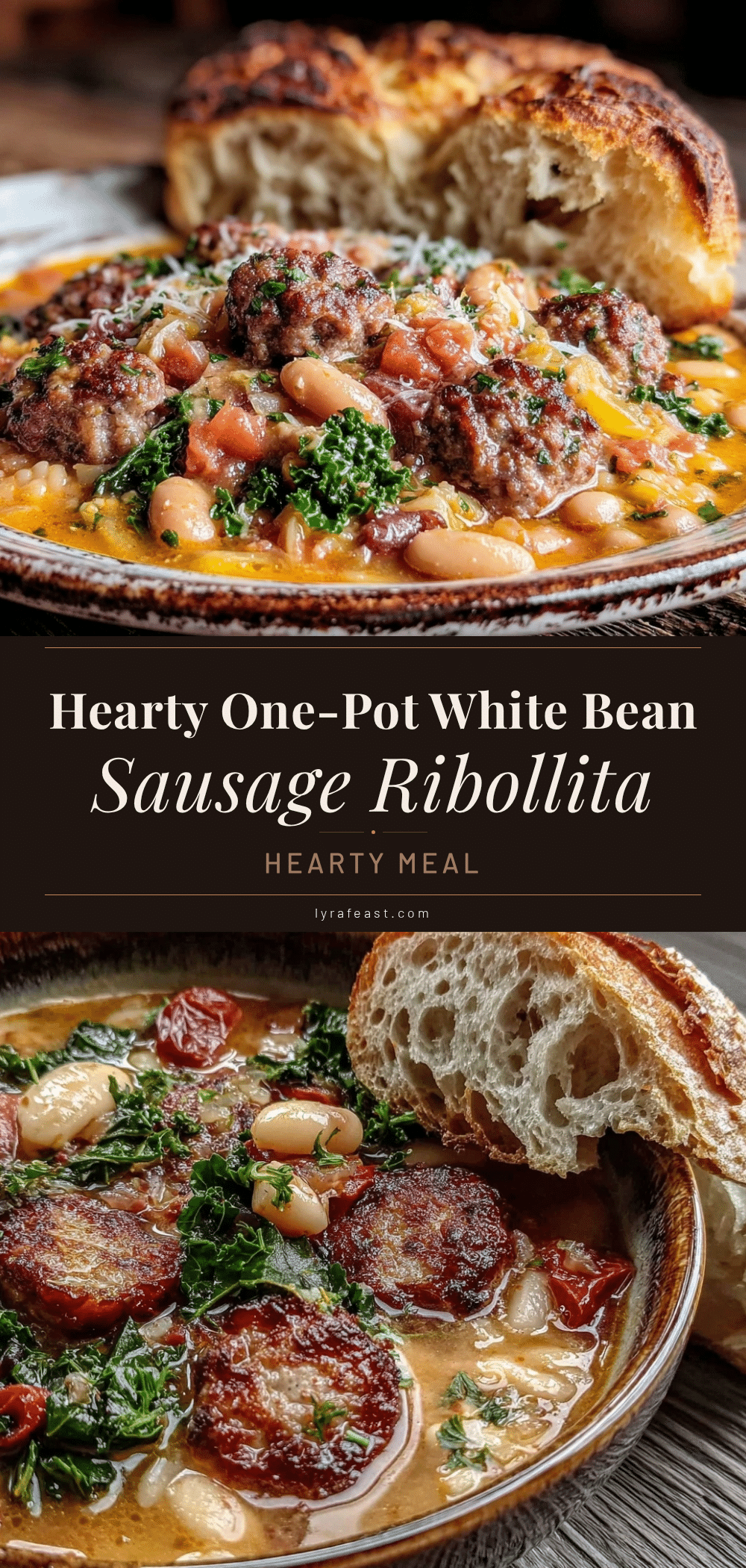 one-pot white bean and sausage ribollita soup recipe