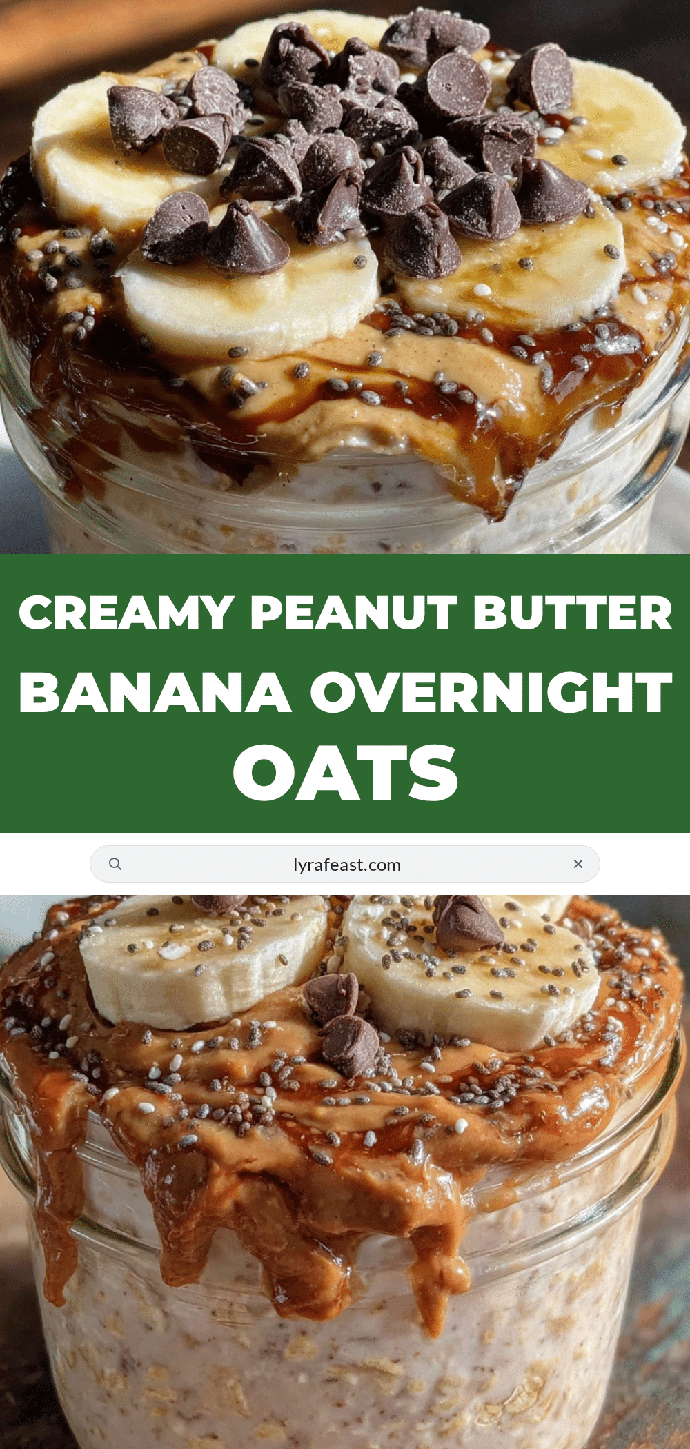 peanut butter banana overnight oats recipe