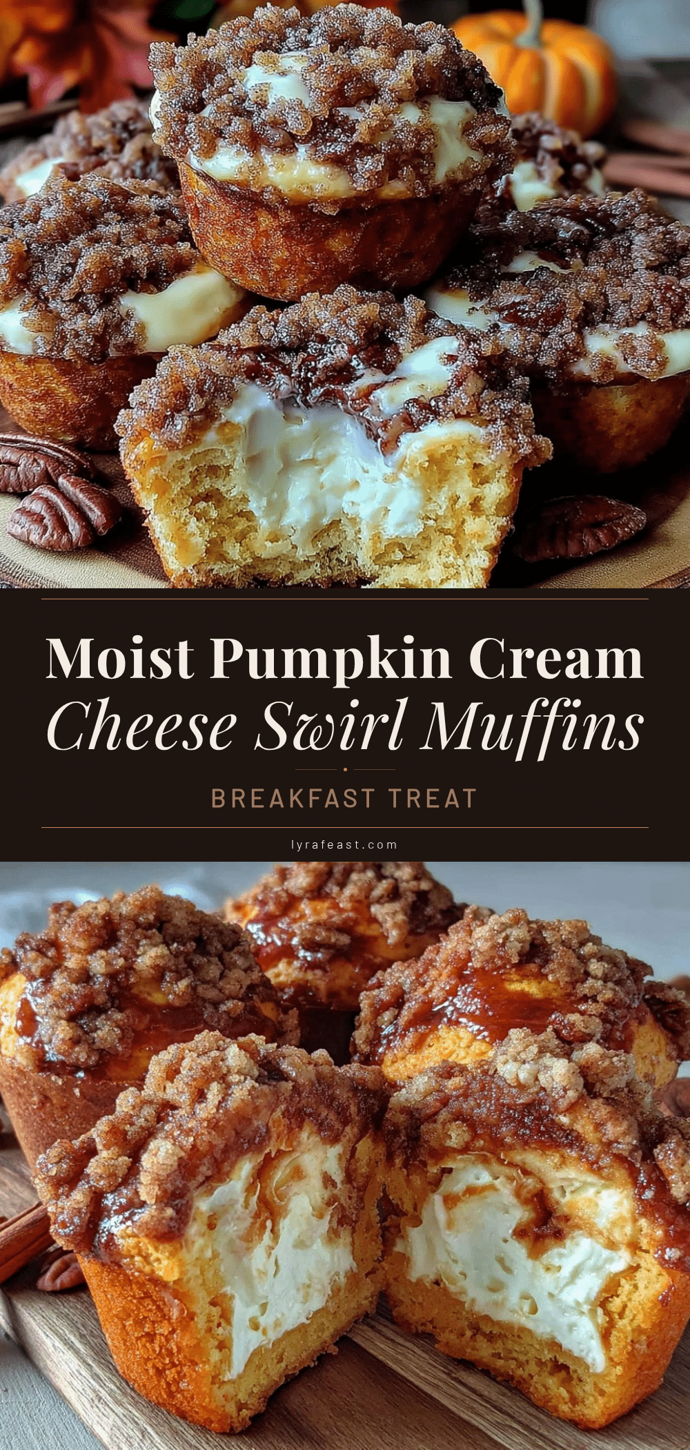 pumpkin cream cheese swirl muffins recipe