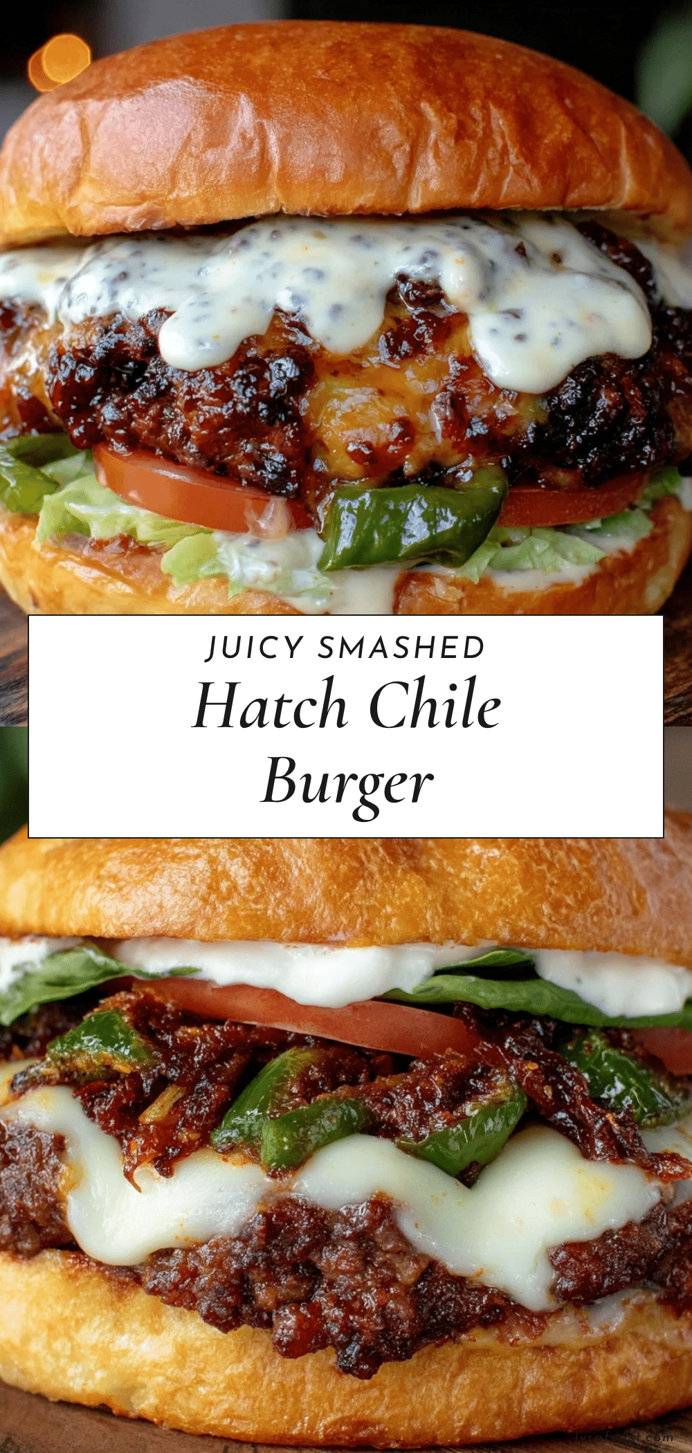 smashed Hatch green chile burger recipe