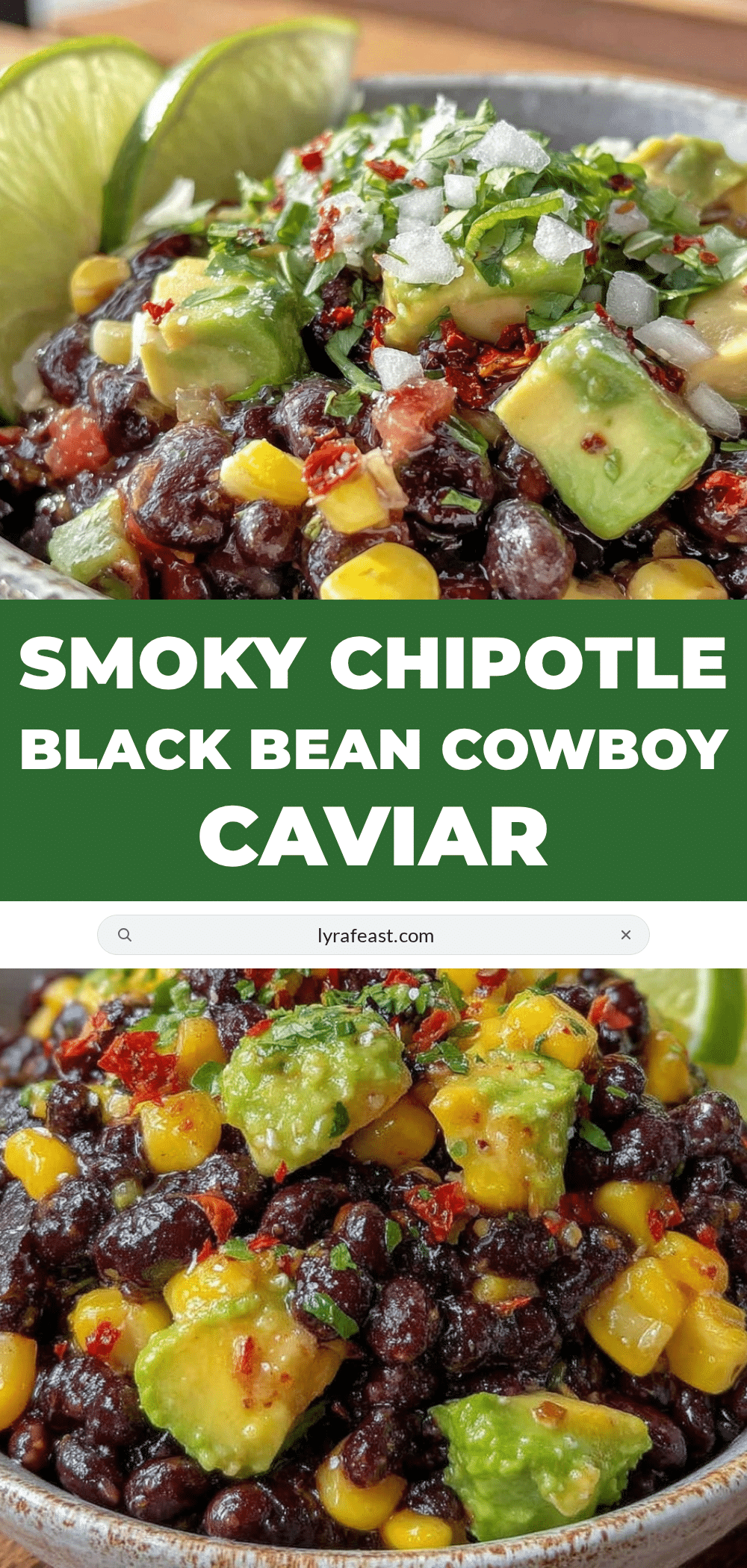 smoky chipotle black bean cowboy caviar recipe