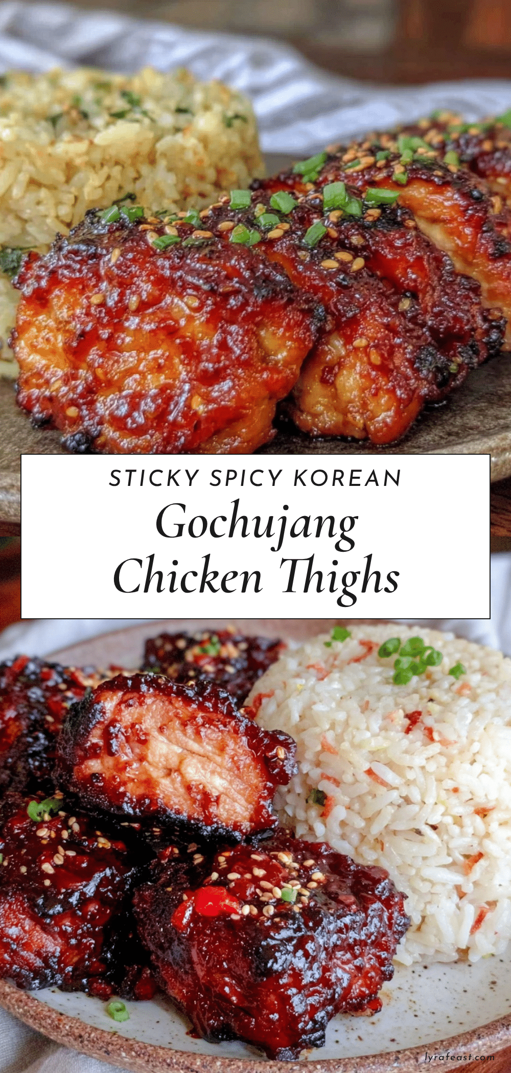 sticky korean gochujang chicken thighs recipe