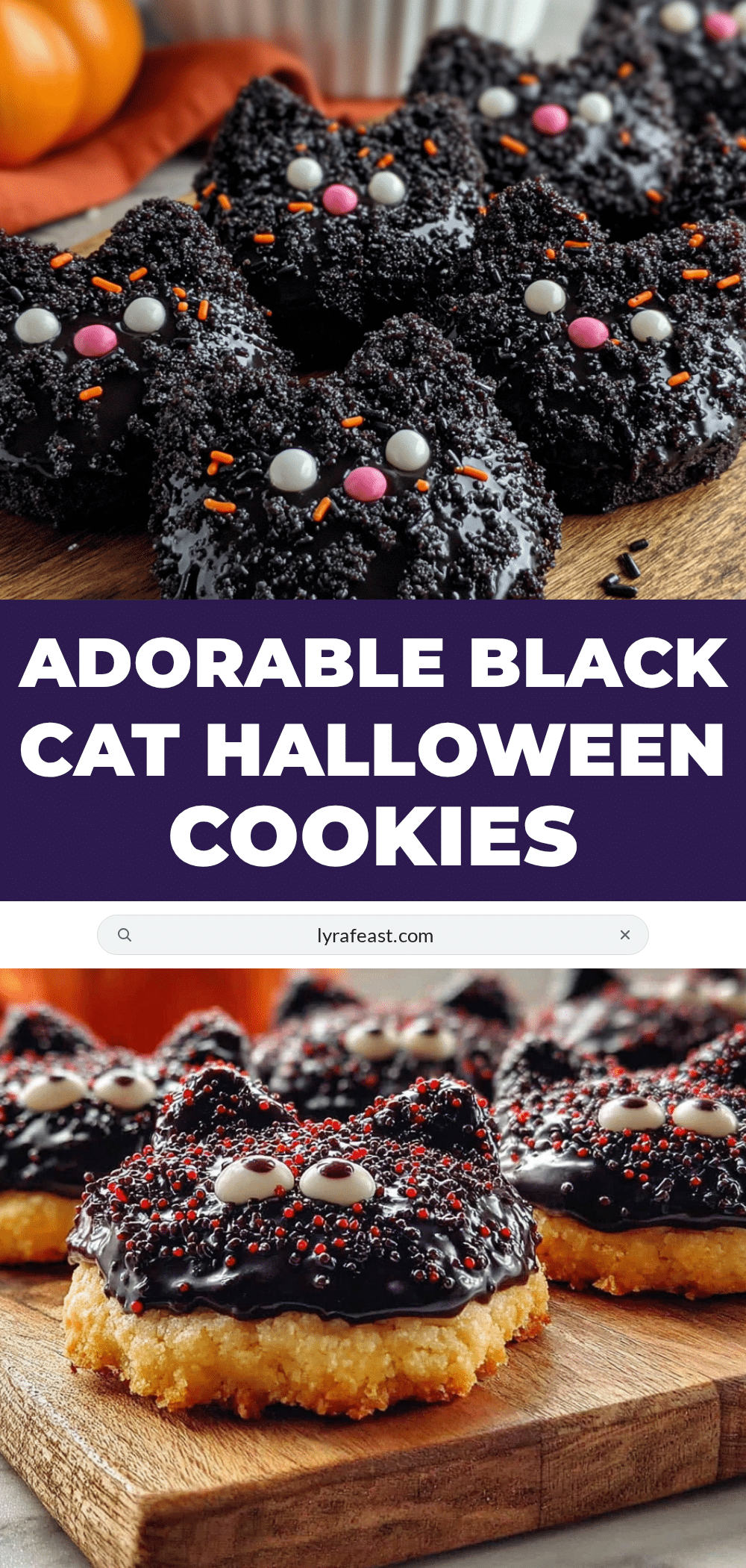 black cat Halloween sugar cookies recipe