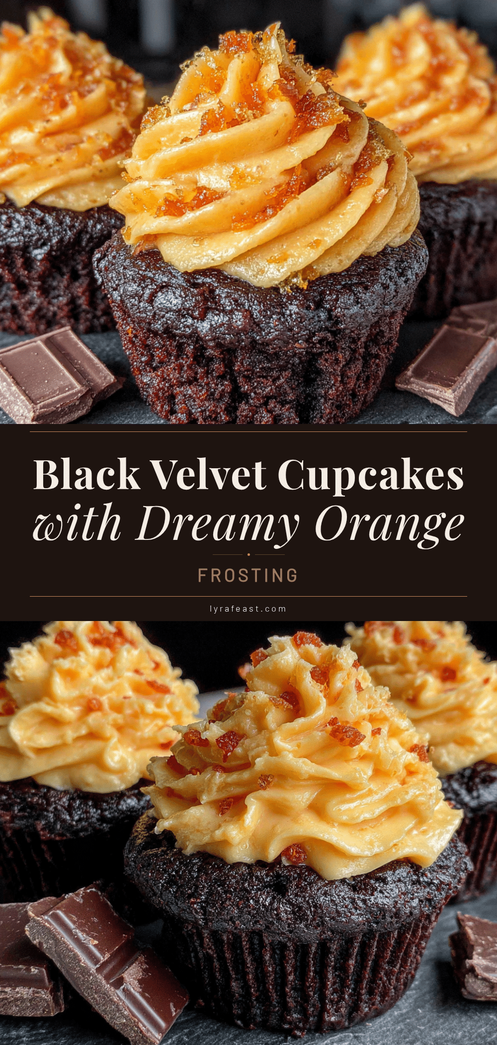 black velvet cupcakes with orange cream cheese frosting recipe