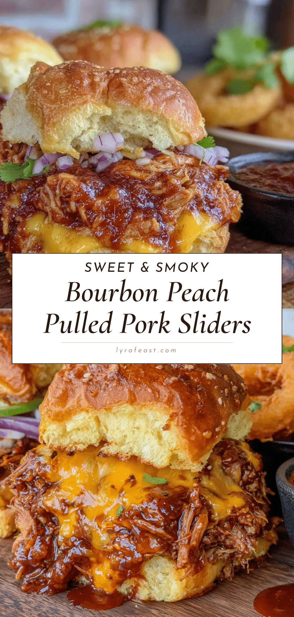 bourbon peach BBQ pulled pork sliders recipe