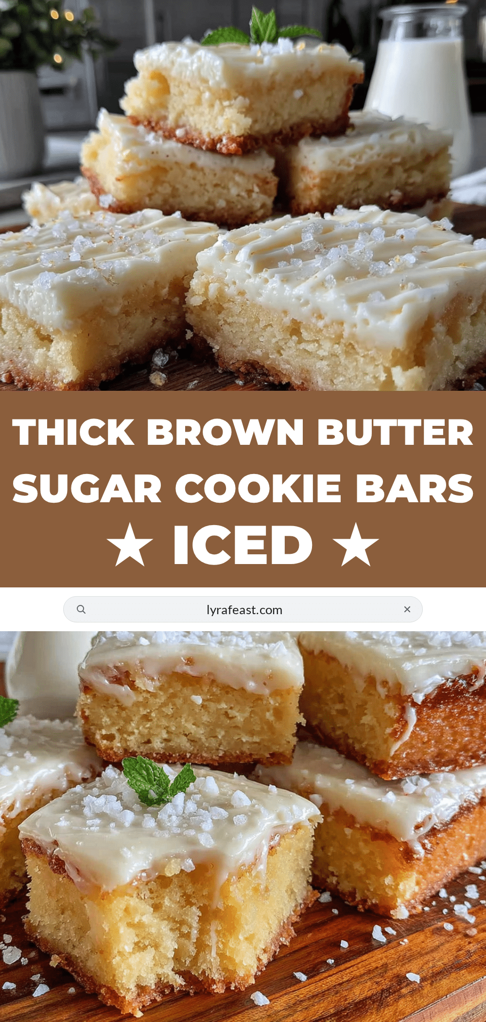 brown butter iced sugar cookie bars recipe