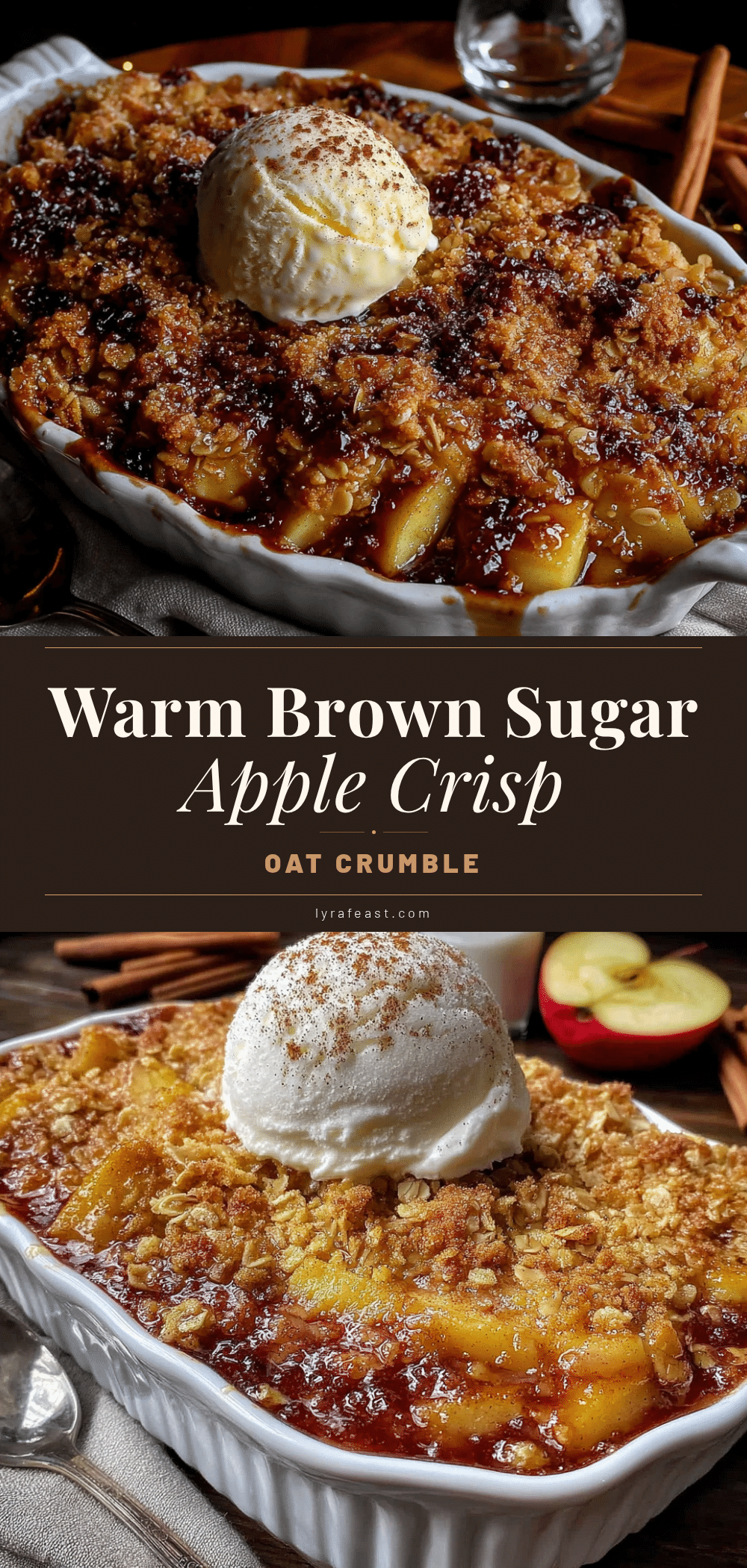 brown sugar apple crisp with oat crumble recipe