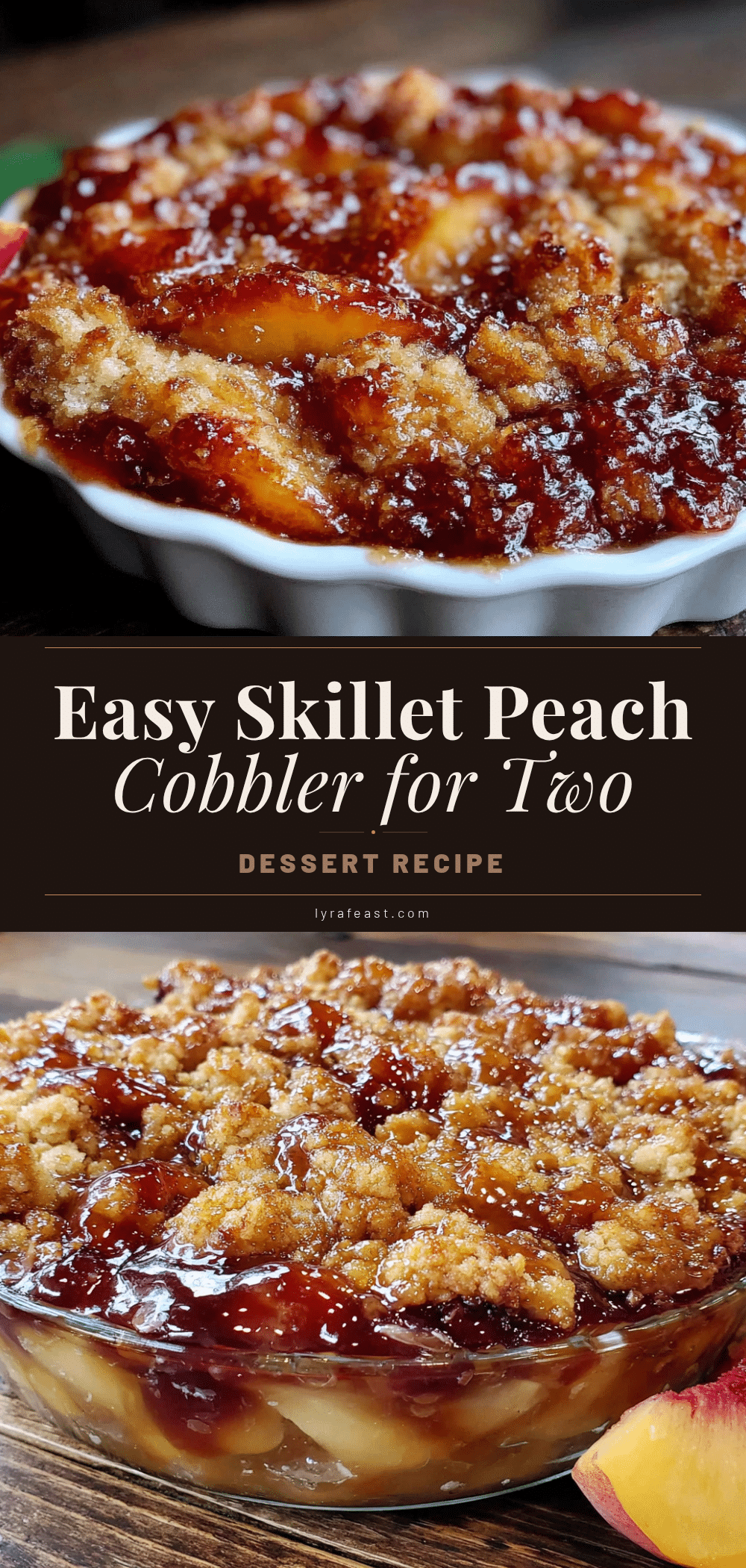brown sugar peach cobbler for two recipe
