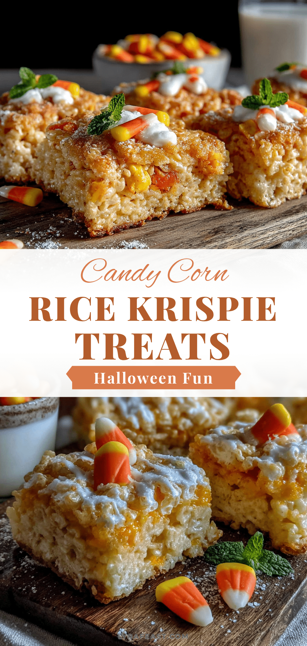 candy corn rice krispie treats recipe