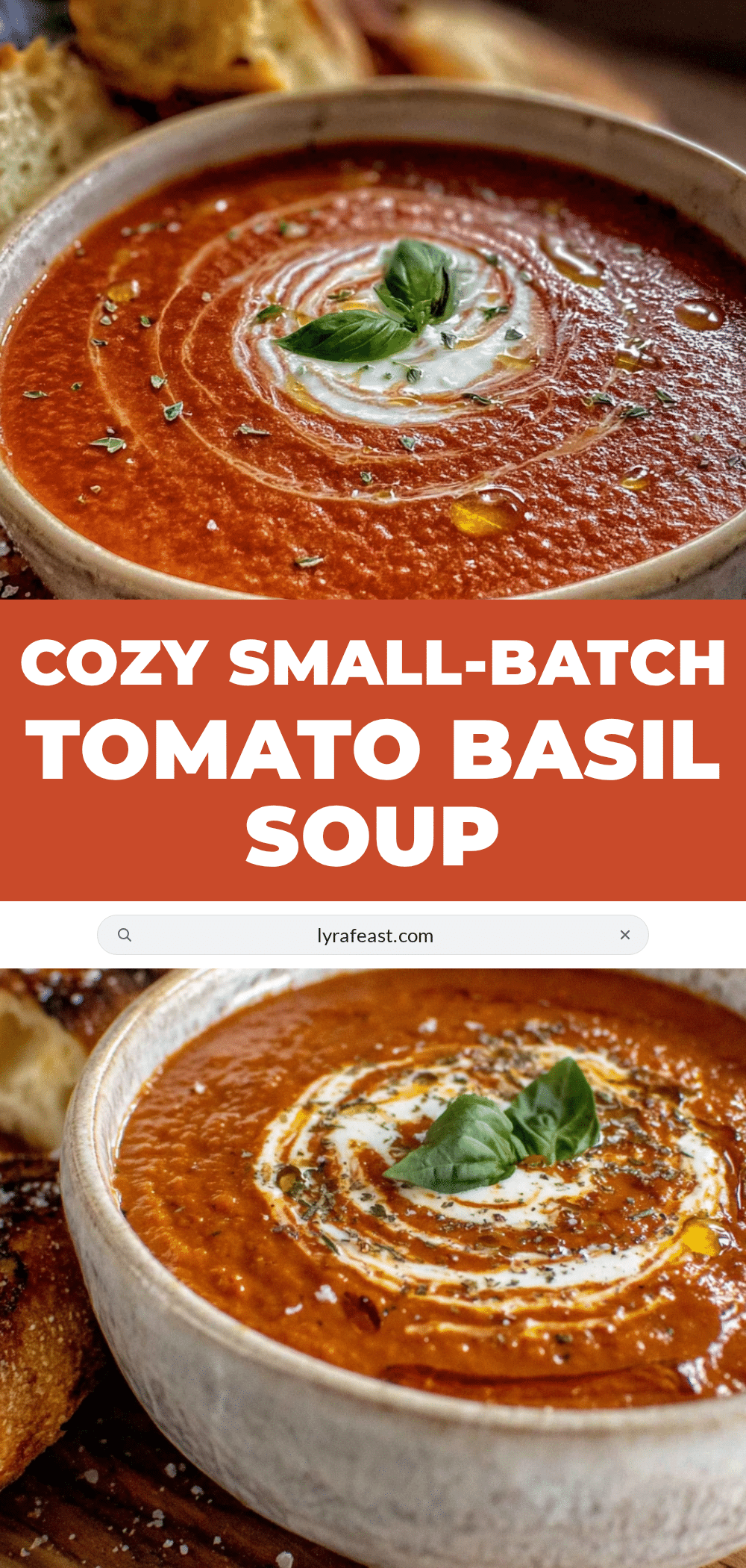cozy small-batch fresh tomato basil soup recipe