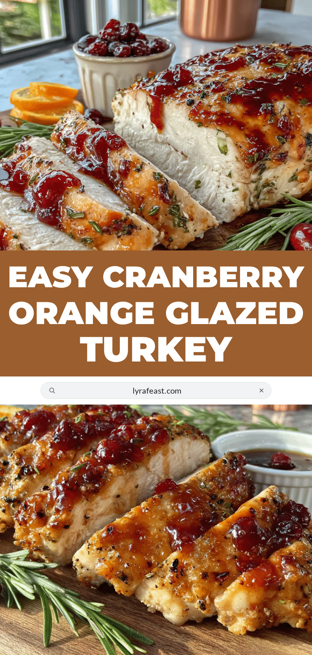 cranberry orange glazed turkey breast for two recipe